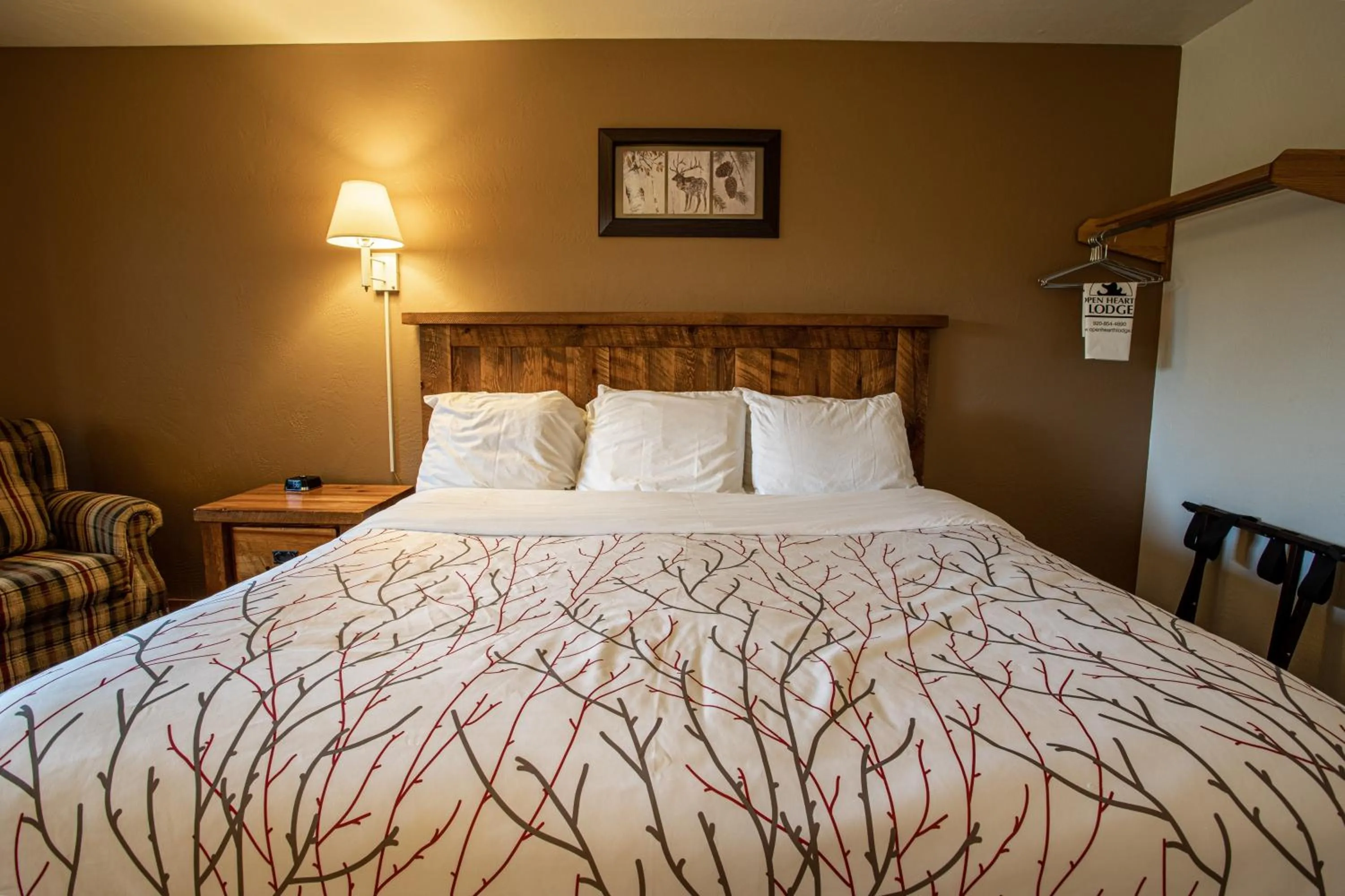 Bed in Open Hearth Lodge