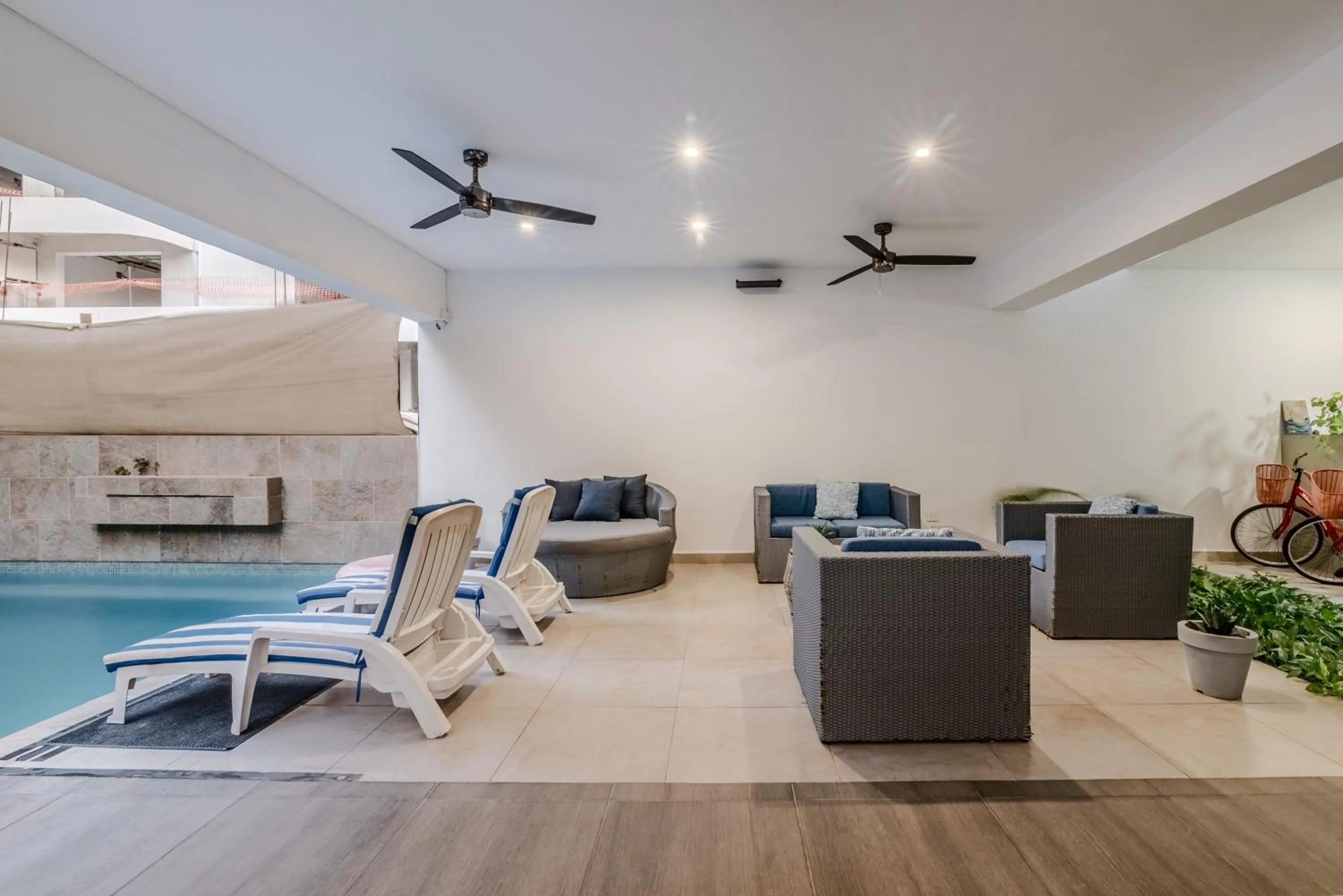 Living room in Vela's Condos Ocean Front