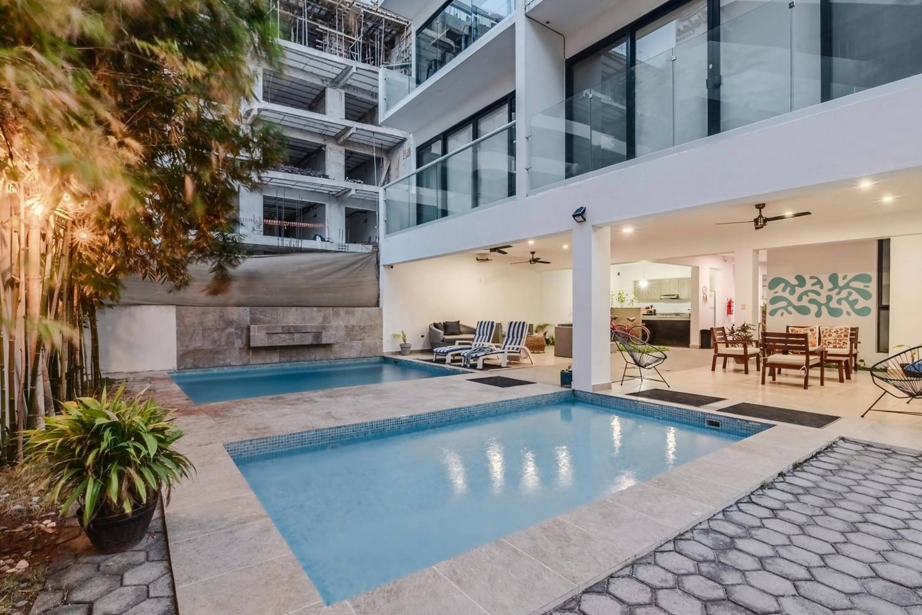 Patio in Vela's Condos Ocean Front