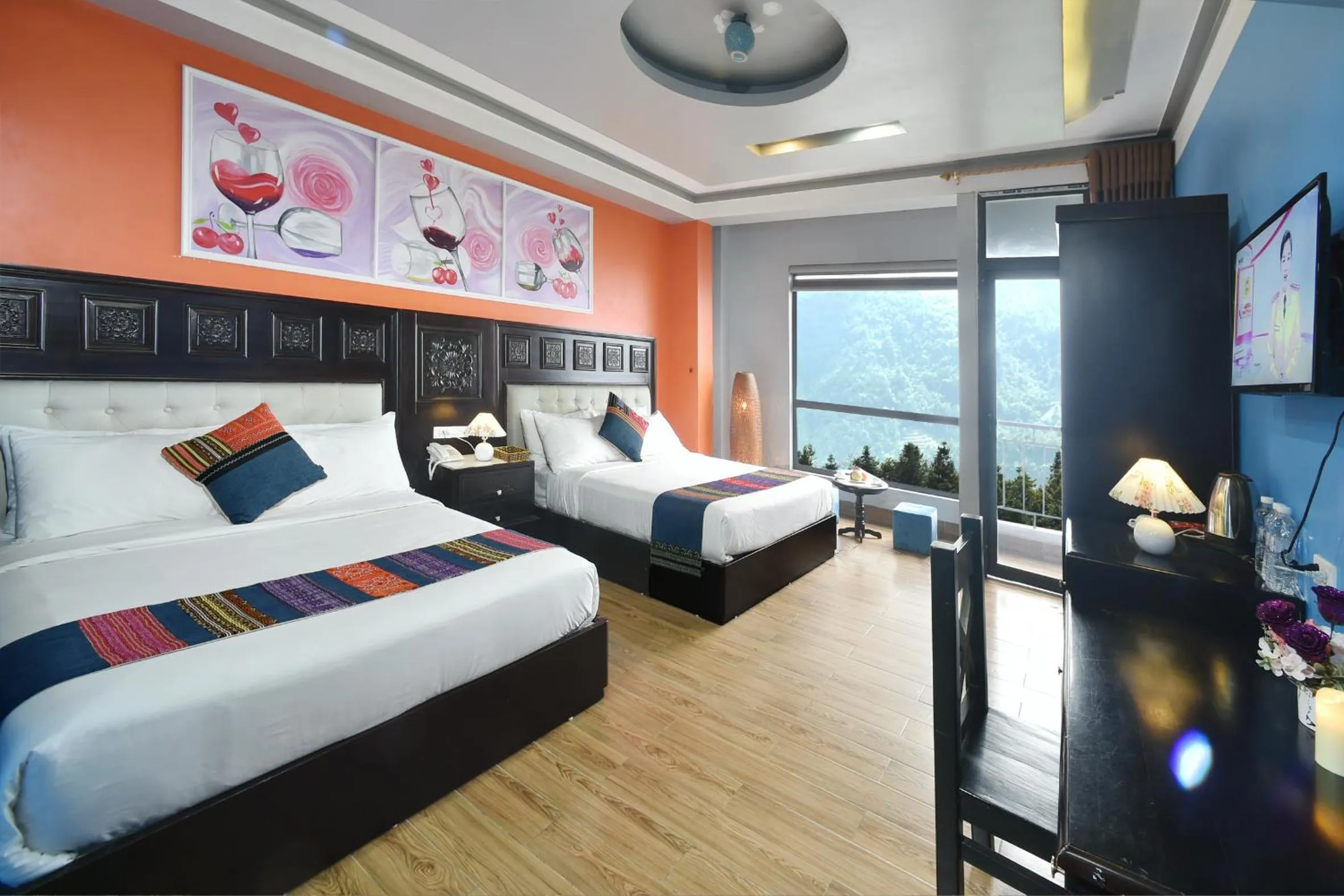 Bed in Sapa Nature View Hotel