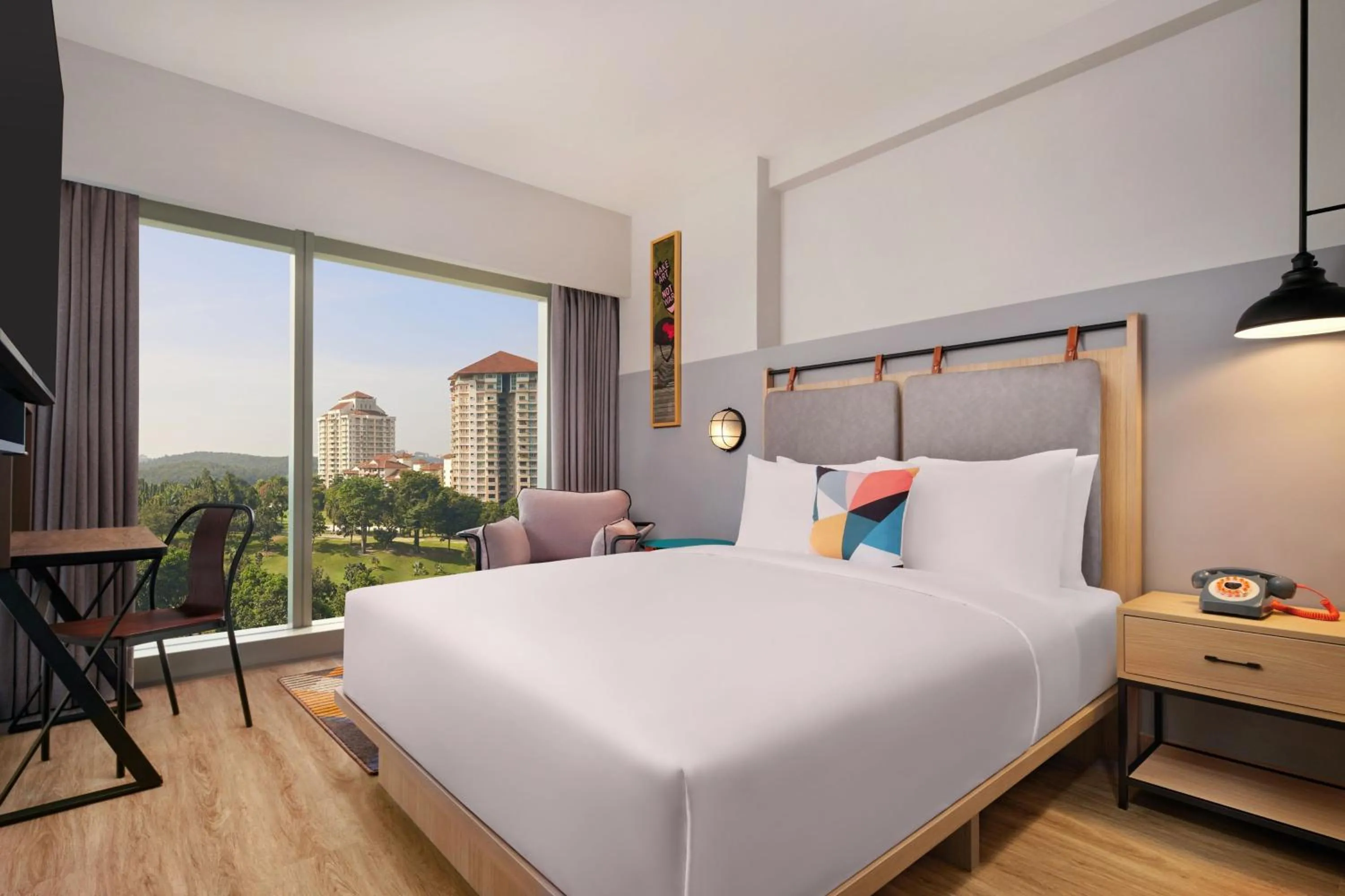 Photo of the whole room, Bed in Moxy Putrajaya