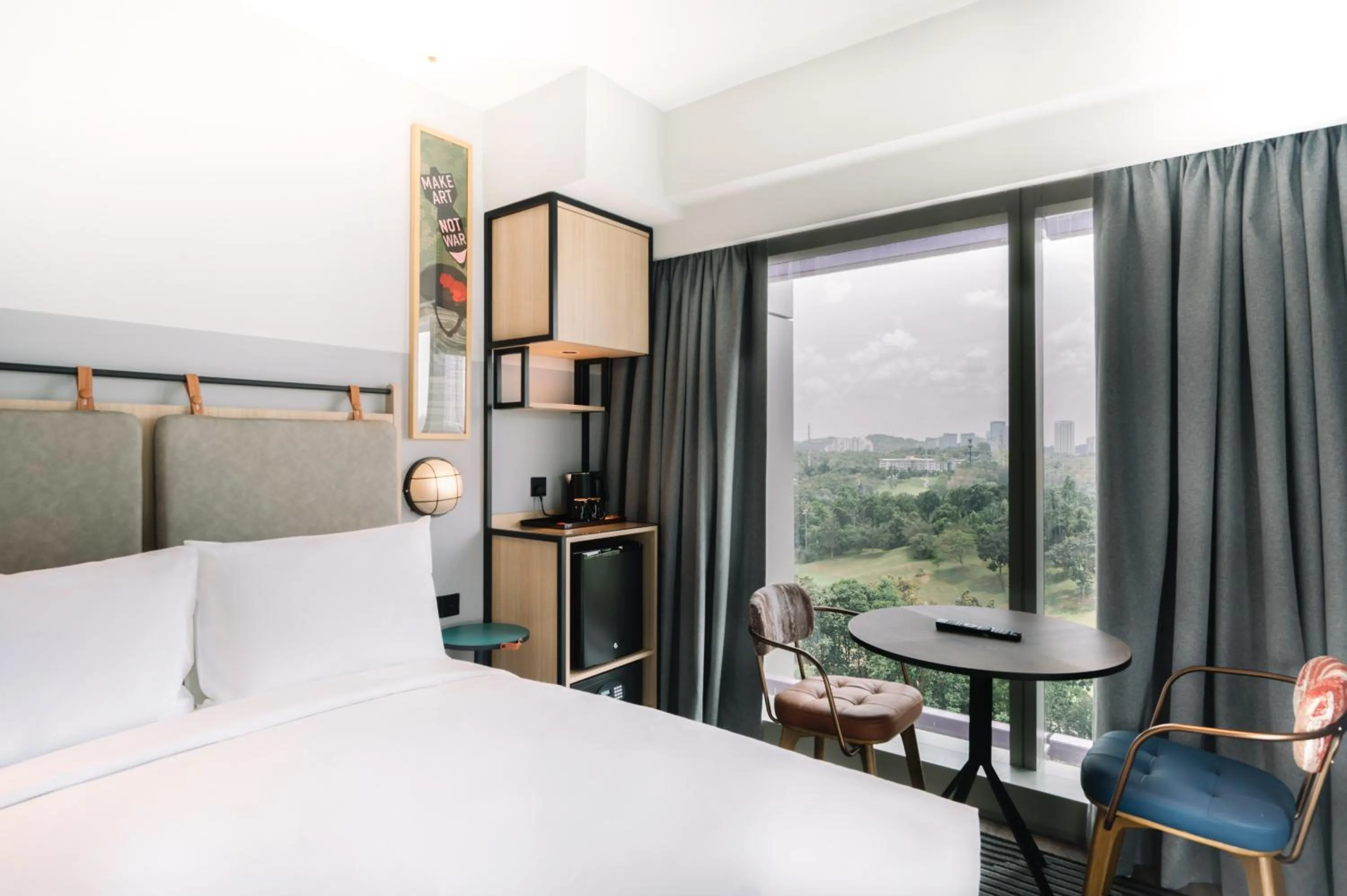 View (from property/room), Bed in Moxy Putrajaya