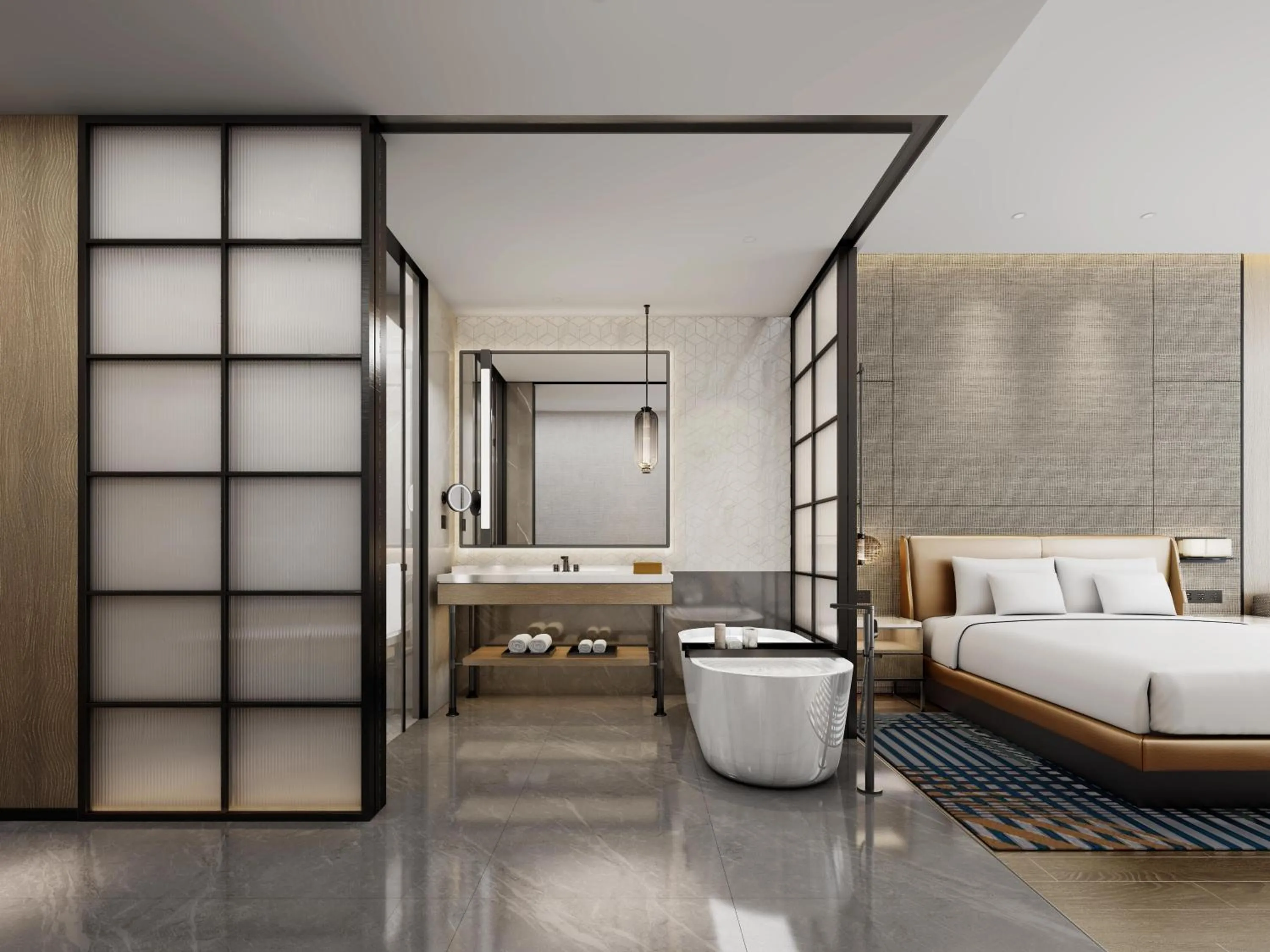 Photo of the whole room, Bed in Sheraton Taiyuan