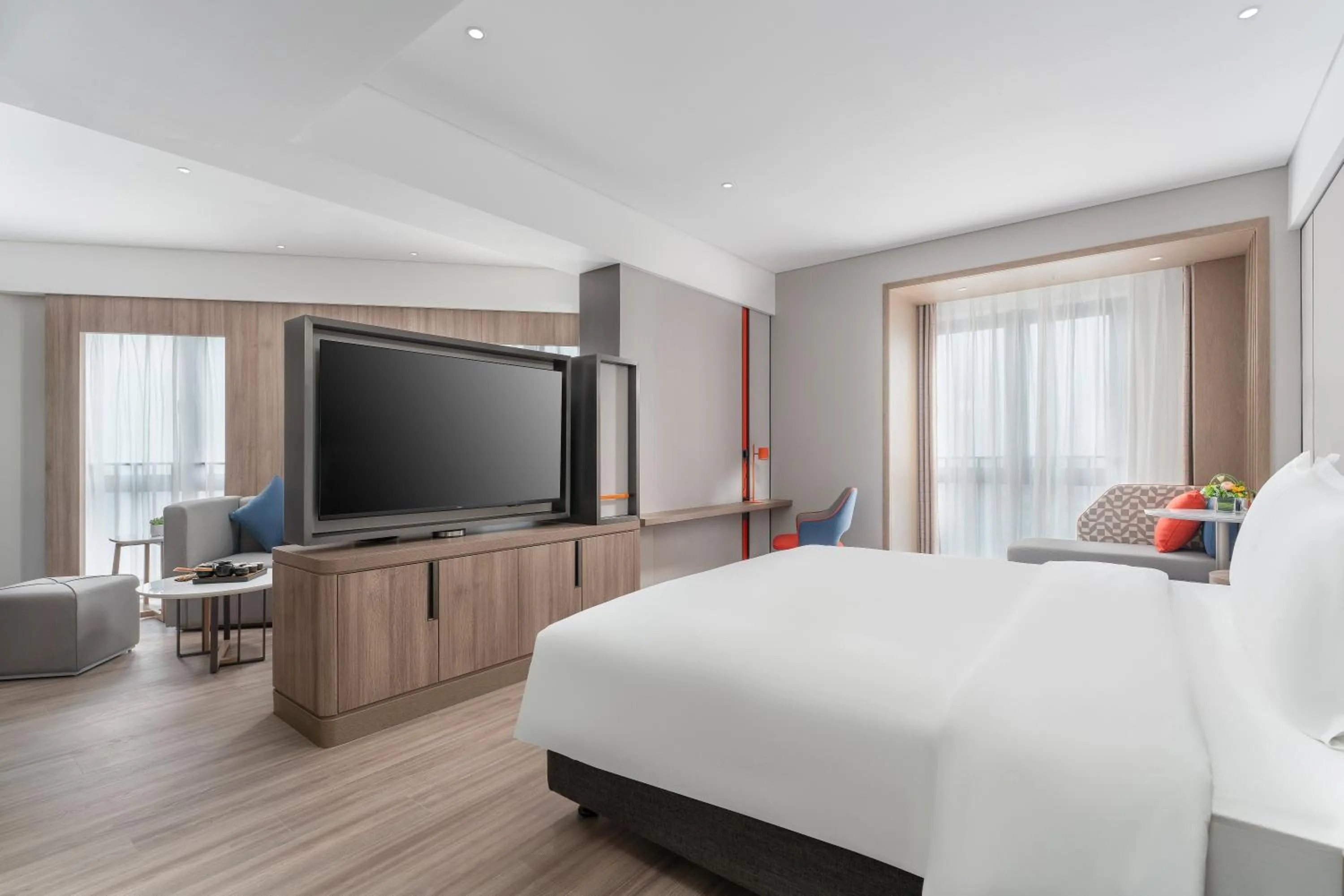 Bedroom, Bed in Holiday Inn Express Guangzhou Panyu Dashi by IHG