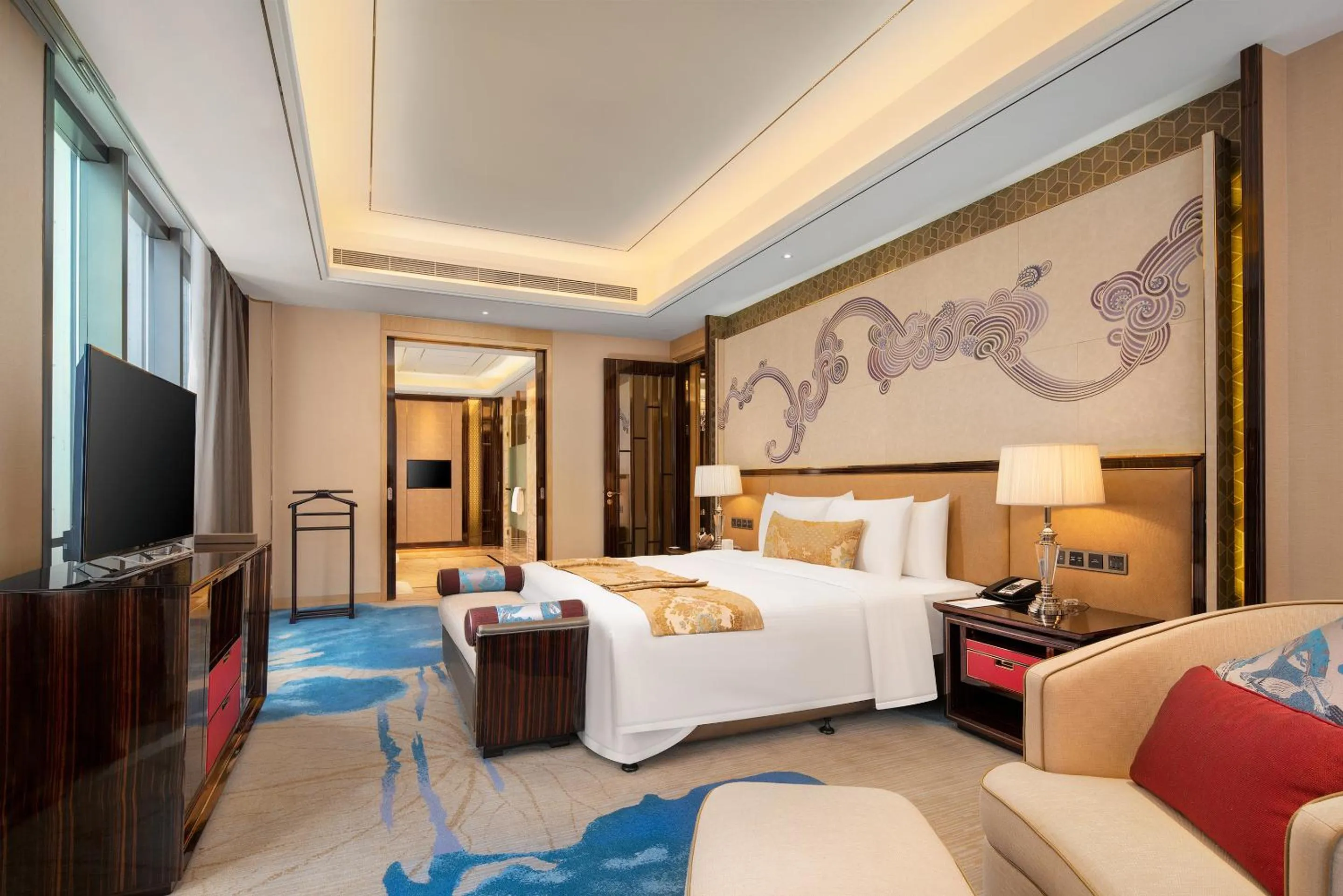 Bedroom, Bed in Wanda Vista Dongguan