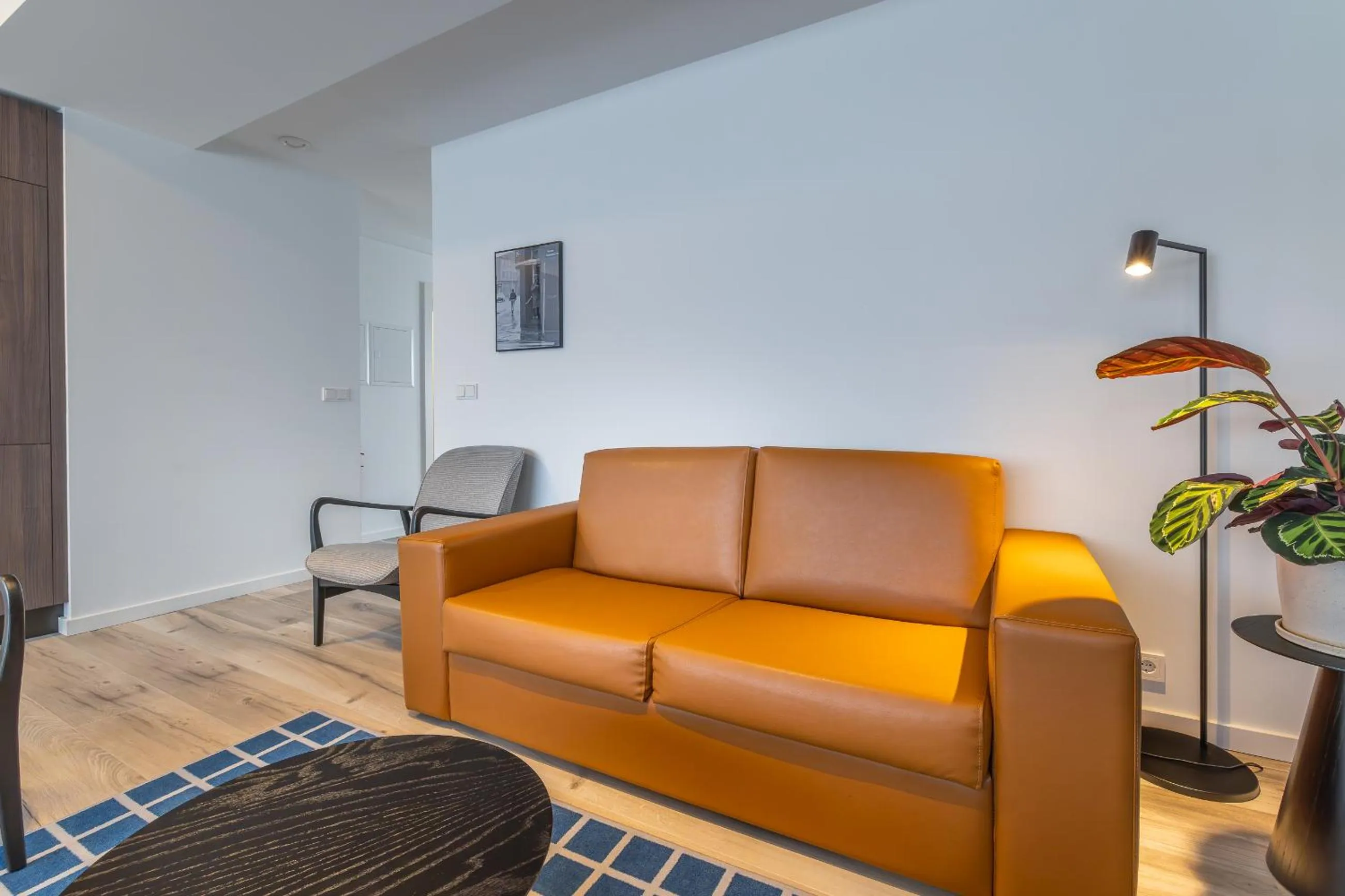 Living room in Hlemmur Suites