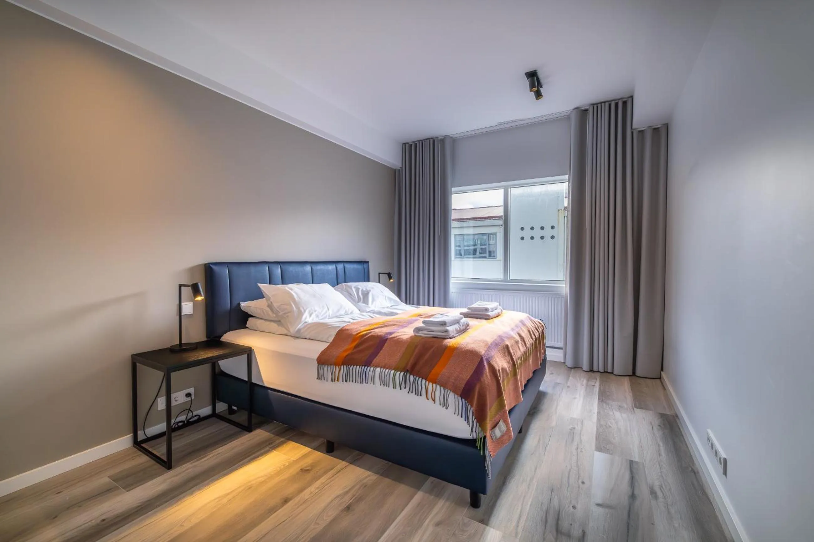 Bed in Hlemmur Suites