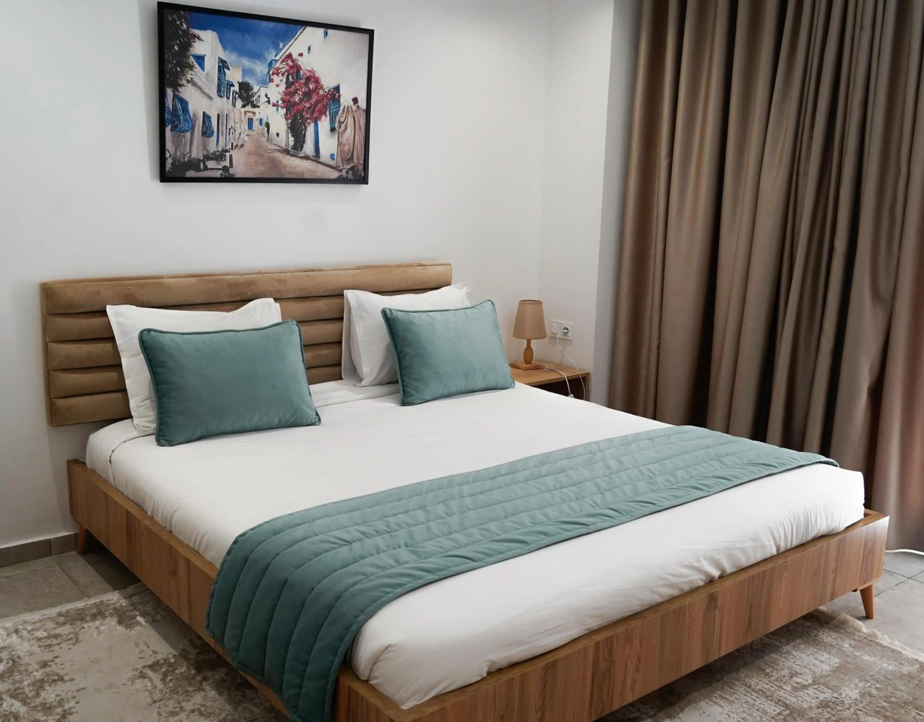 Bed in Hôtel Suisse Tunis