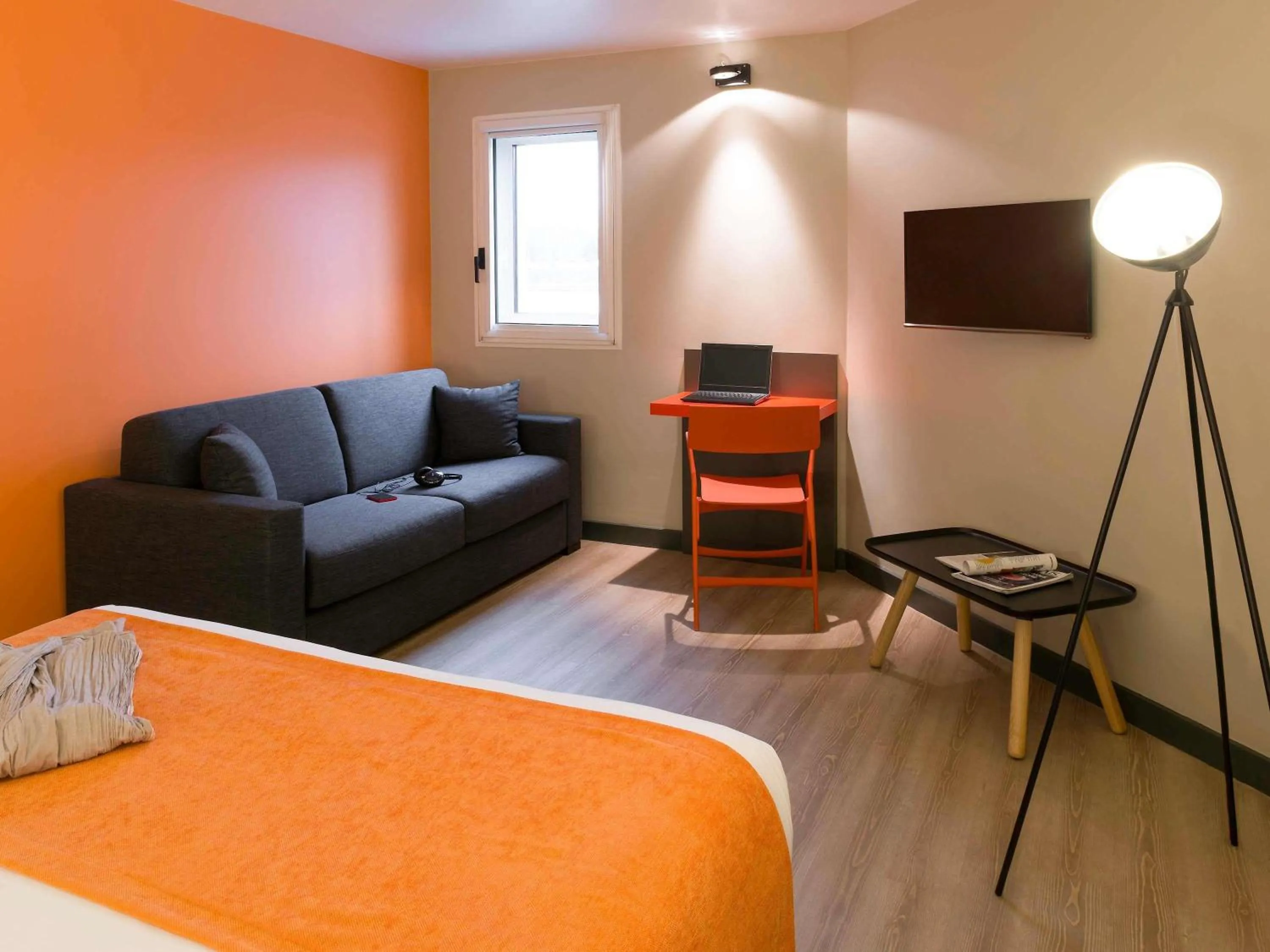 Bedroom, Bed in ibis Styles Lyon Centre Confluence