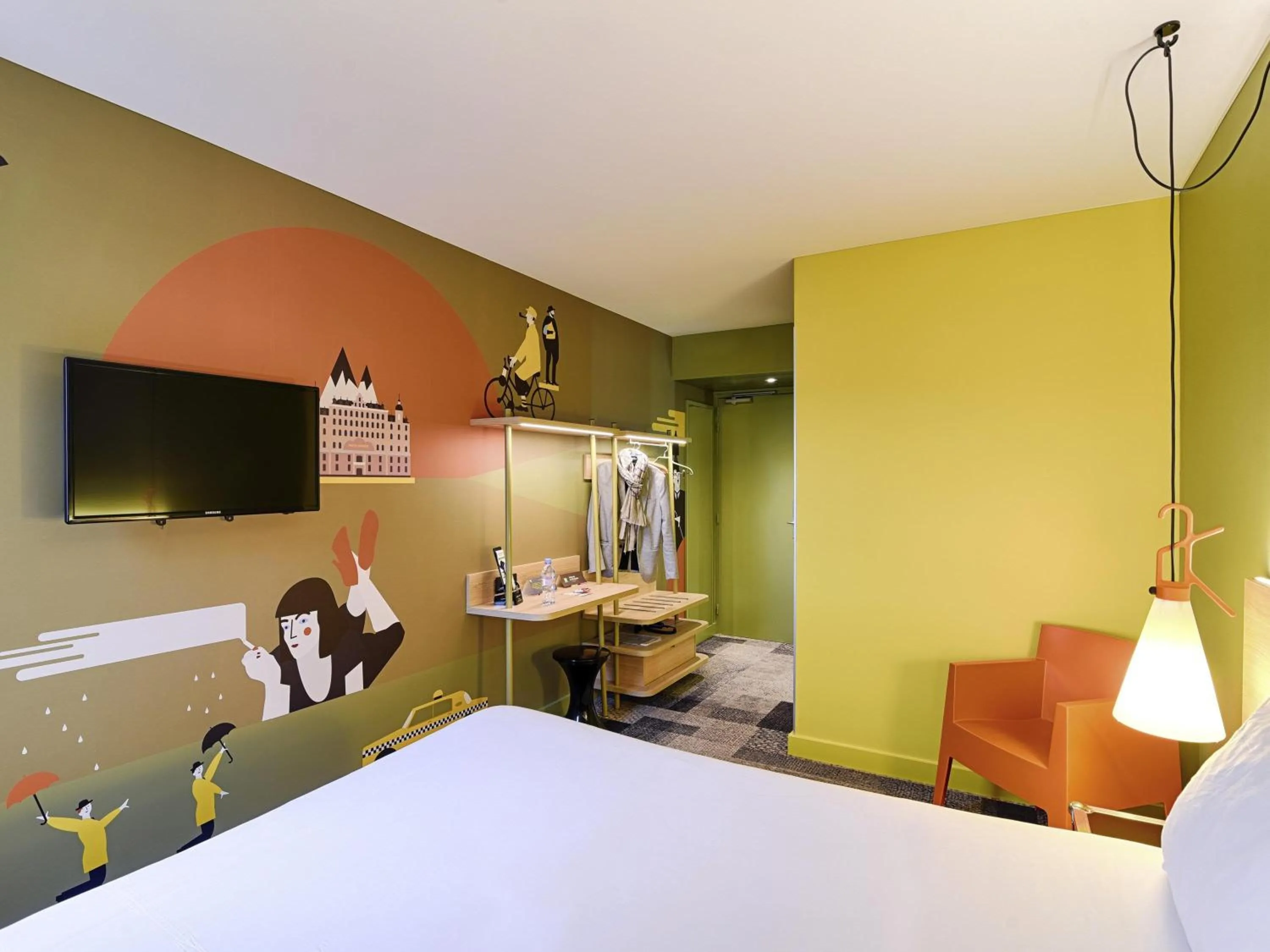 Bedroom, Bed in ibis Styles Lyon Centre Confluence