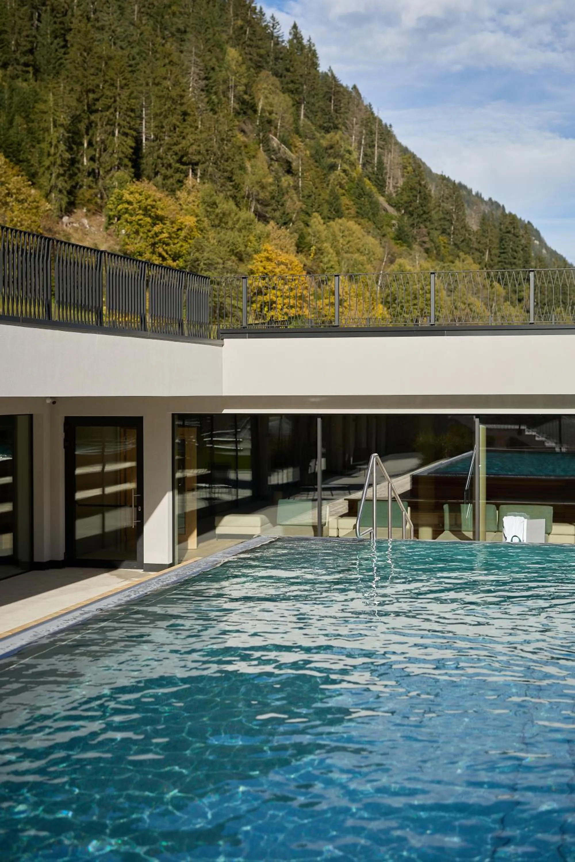 Pool view in Berghotel