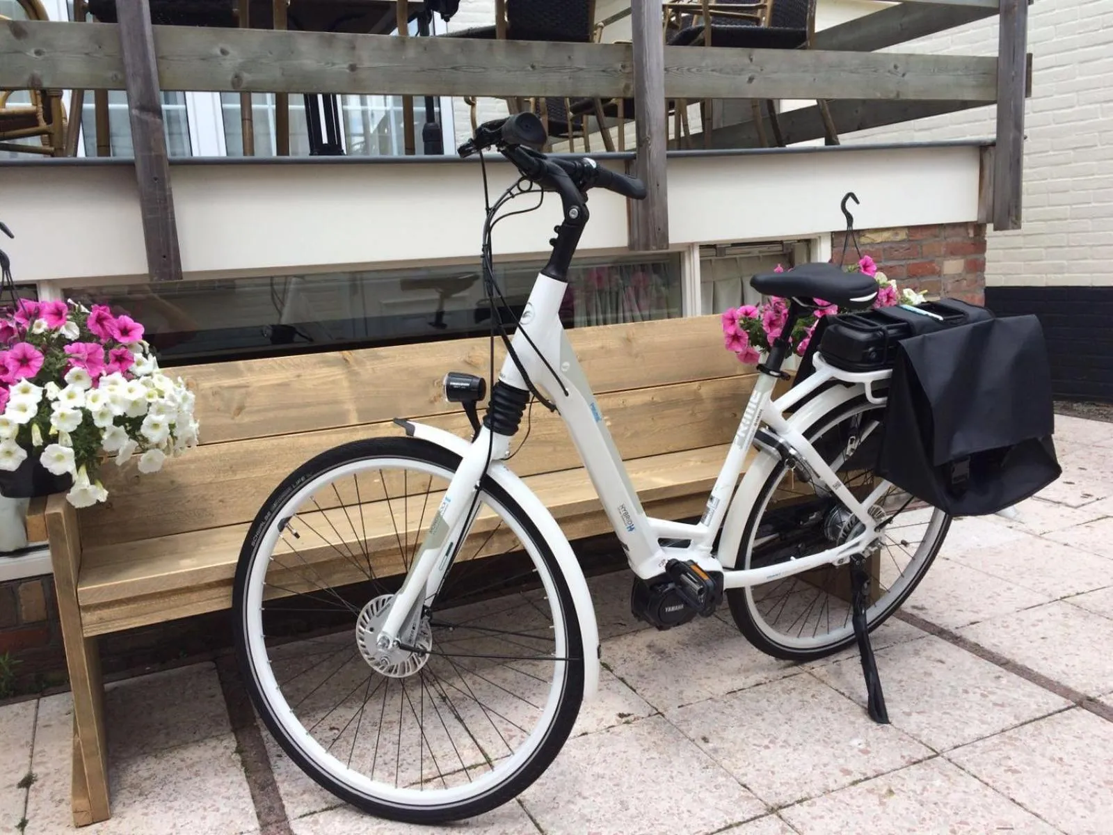 Patio in Hotel Stad en Land