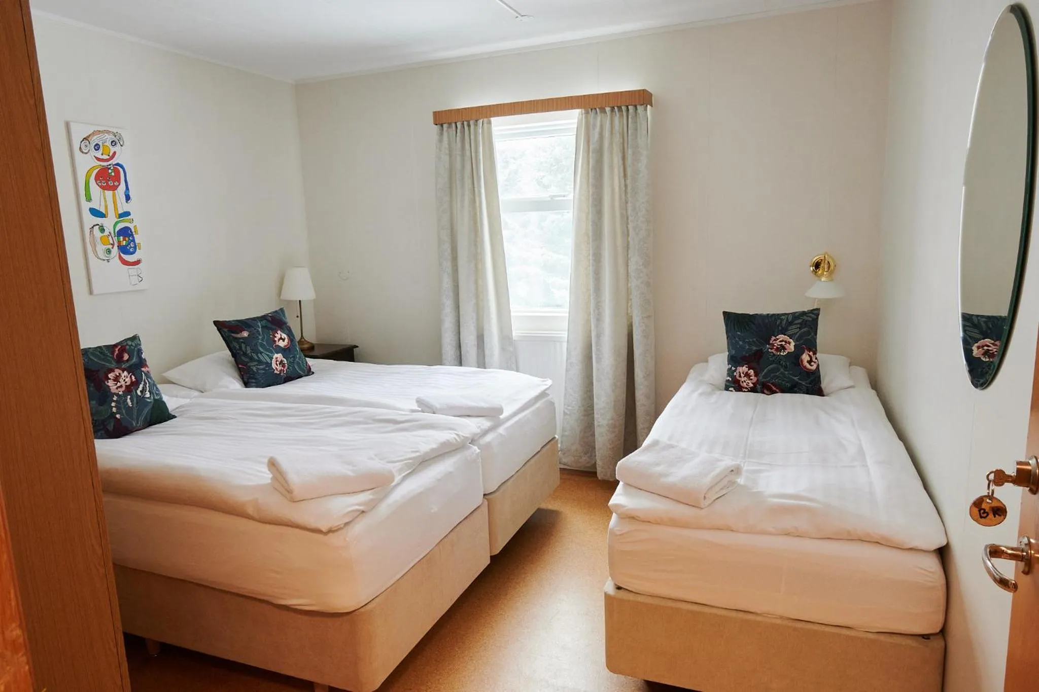 Bed in Solheimar Eco-Village Guesthouse