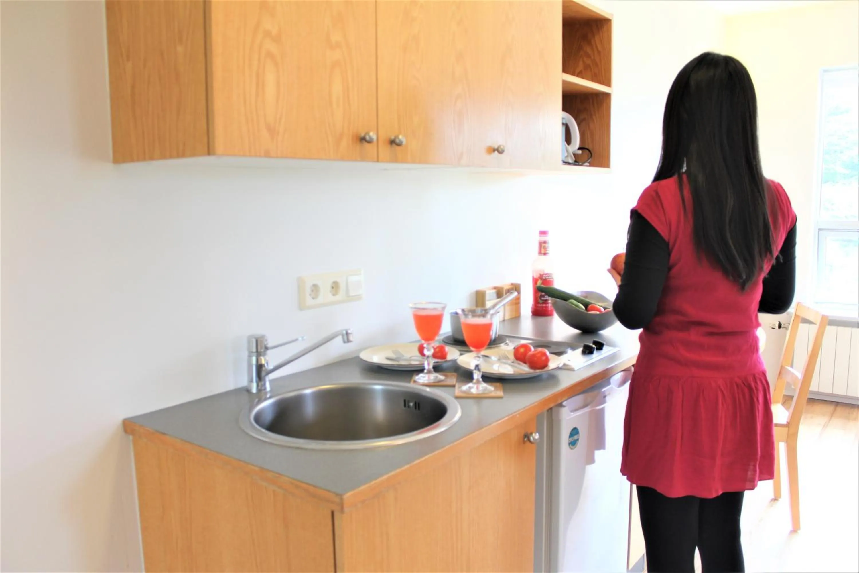 Kitchen or kitchenette in Solheimar Eco-Village Guesthouse