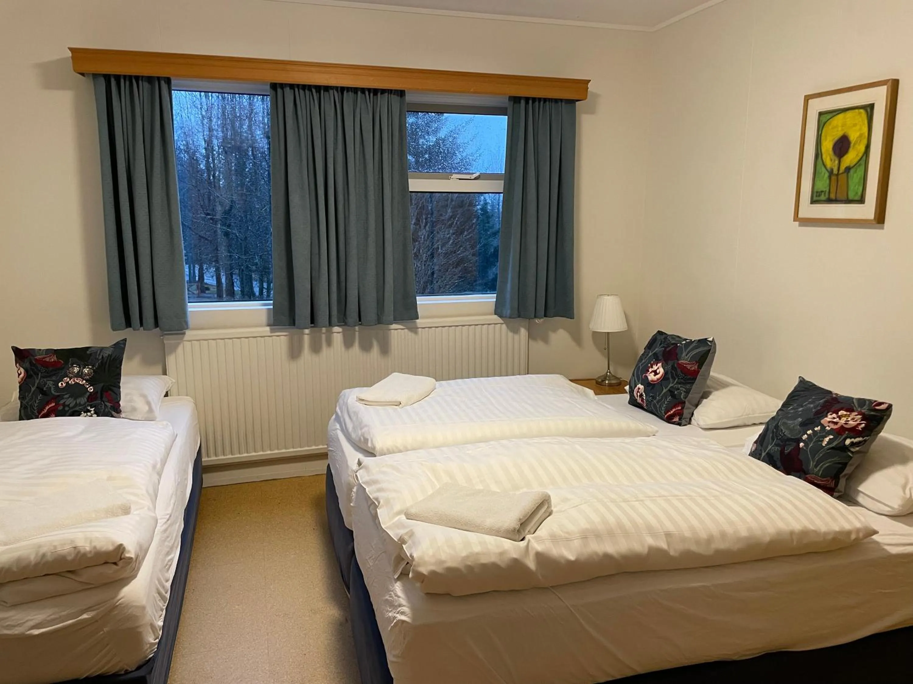 Bed in Solheimar Eco-Village Guesthouse