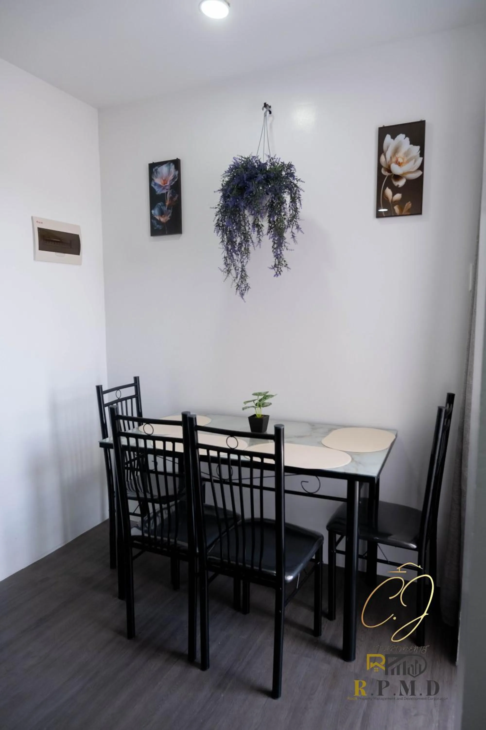 Seating area in CJ Apartments