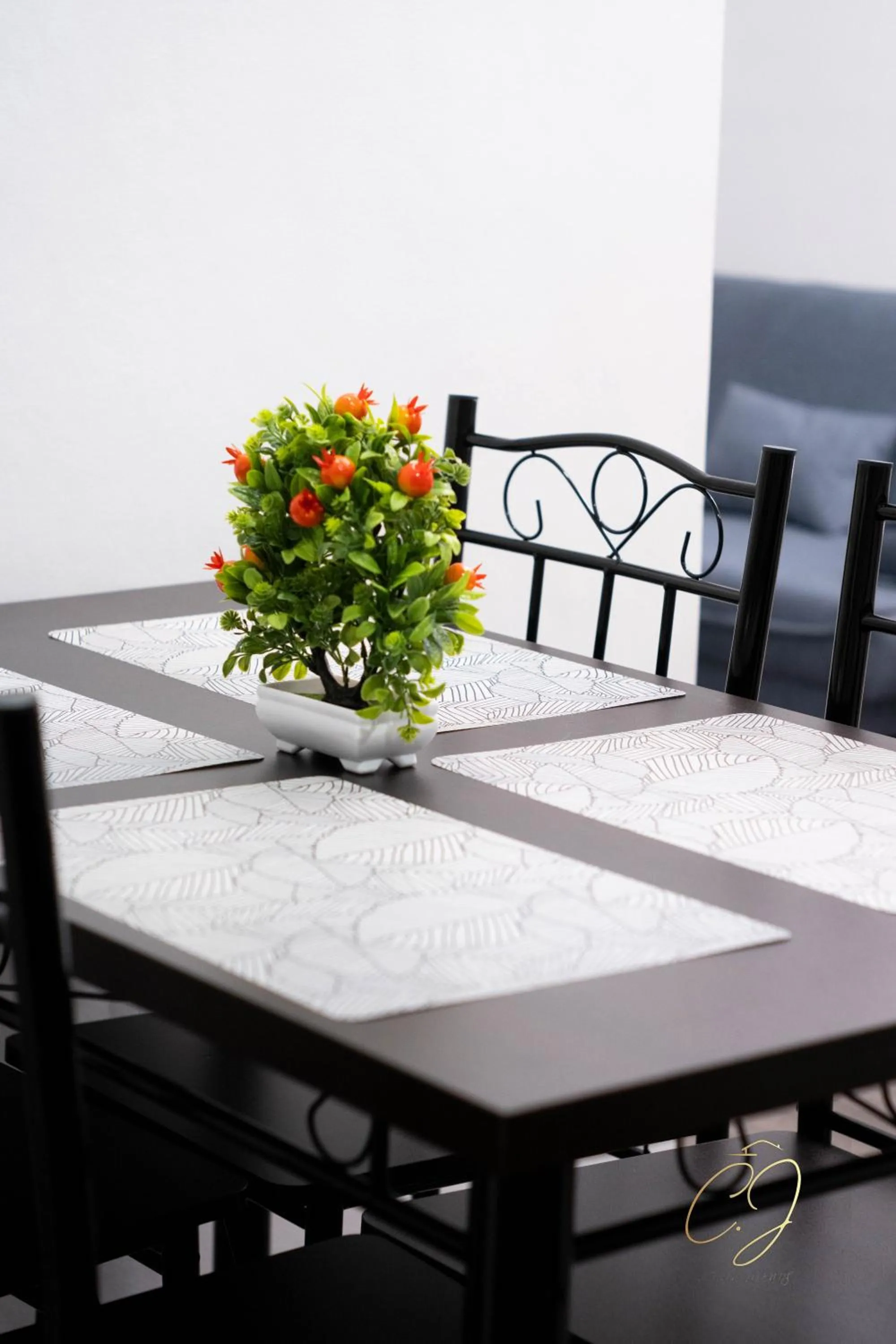 Dining area in CJ Apartments