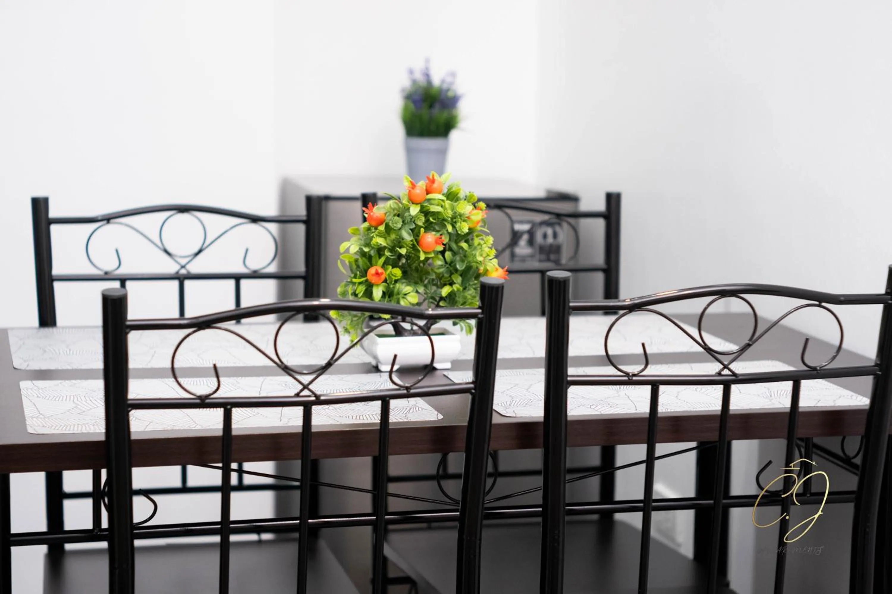 Dining area in CJ Apartments