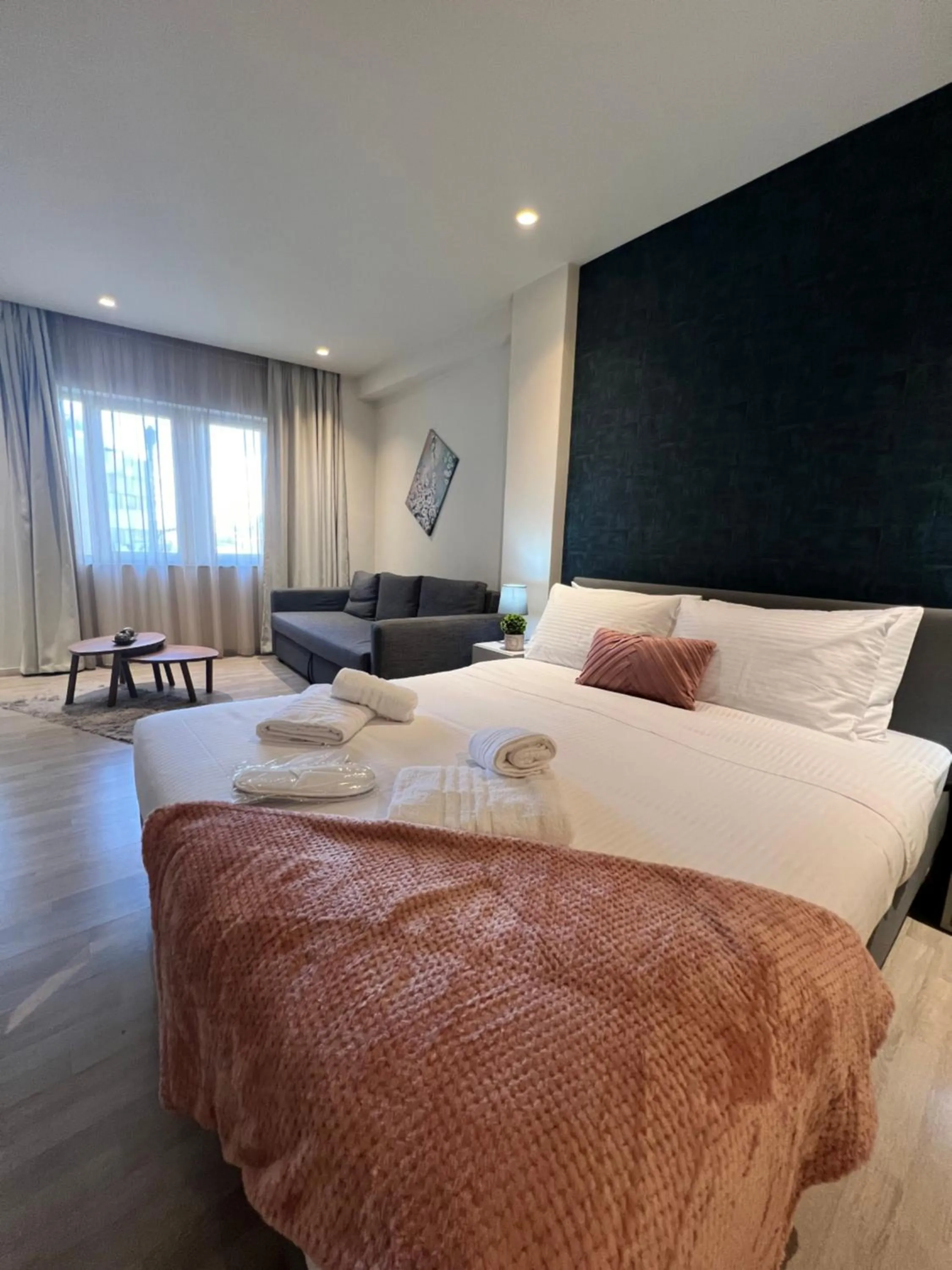 Bed in Athenian Retreat Penthouses
