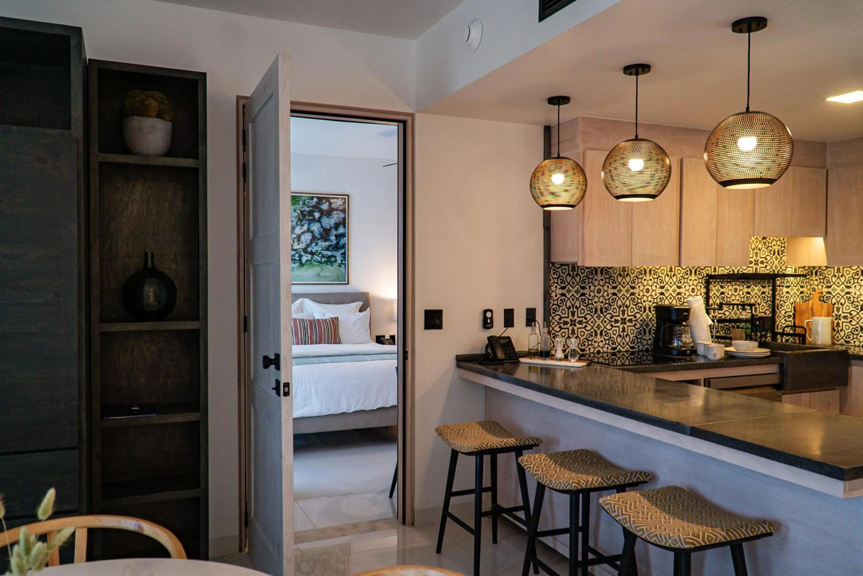 Kitchen or kitchenette in Flamboyan Hotel & Residences