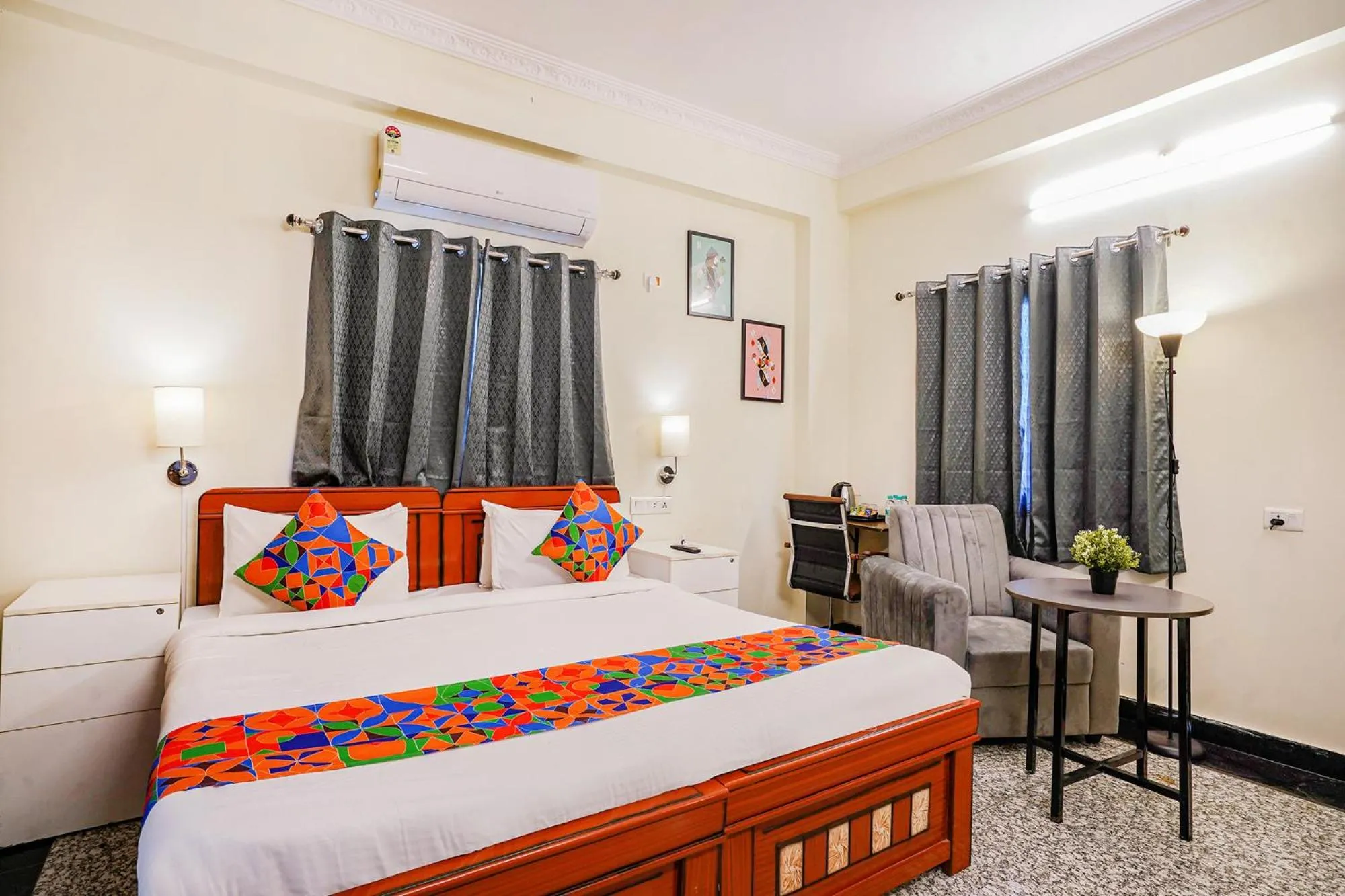 Bed in FabHotel Eminent Suites Banjara Hills - Nr LV Prasad Institute