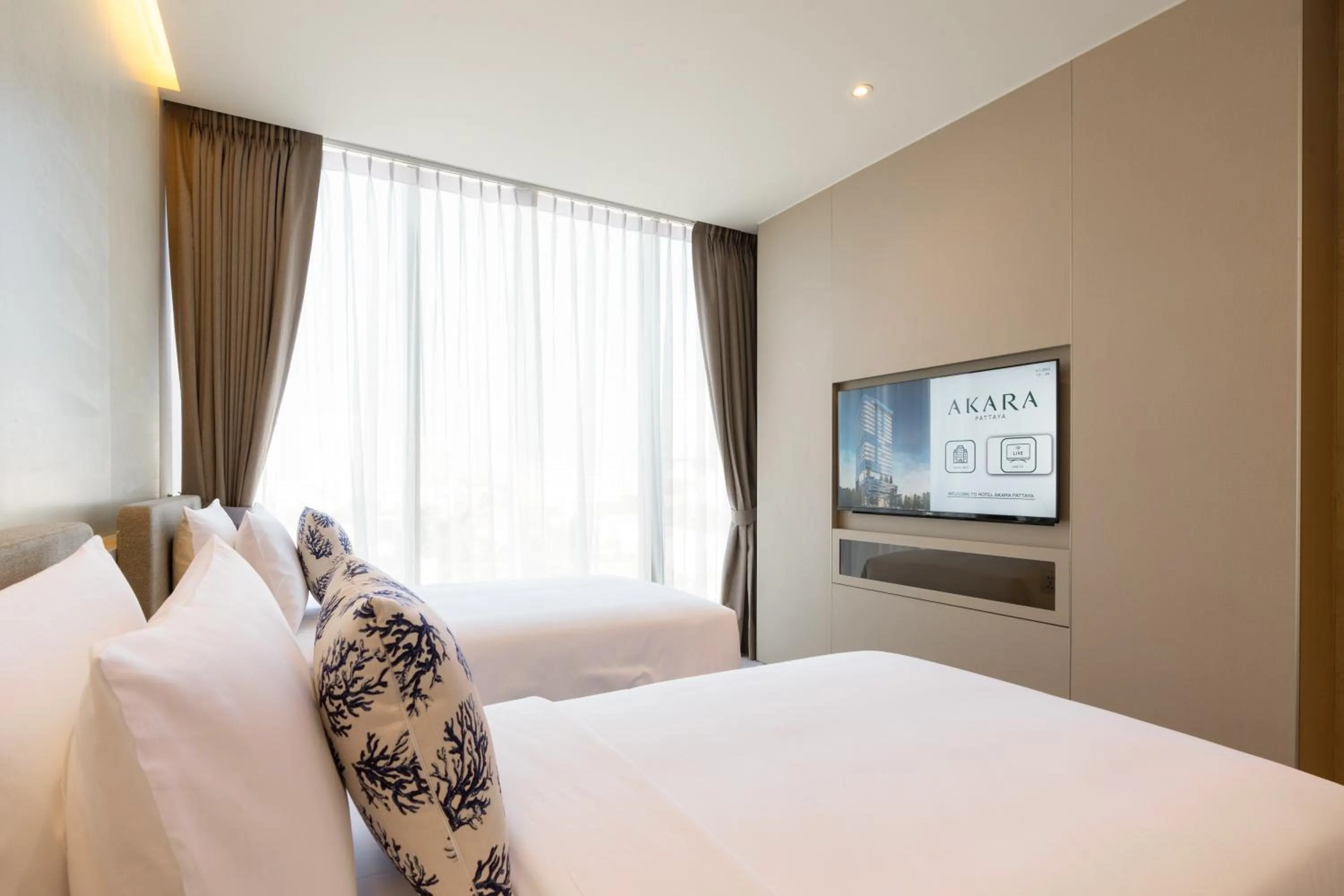 Bed in Akara Hotel Pattaya