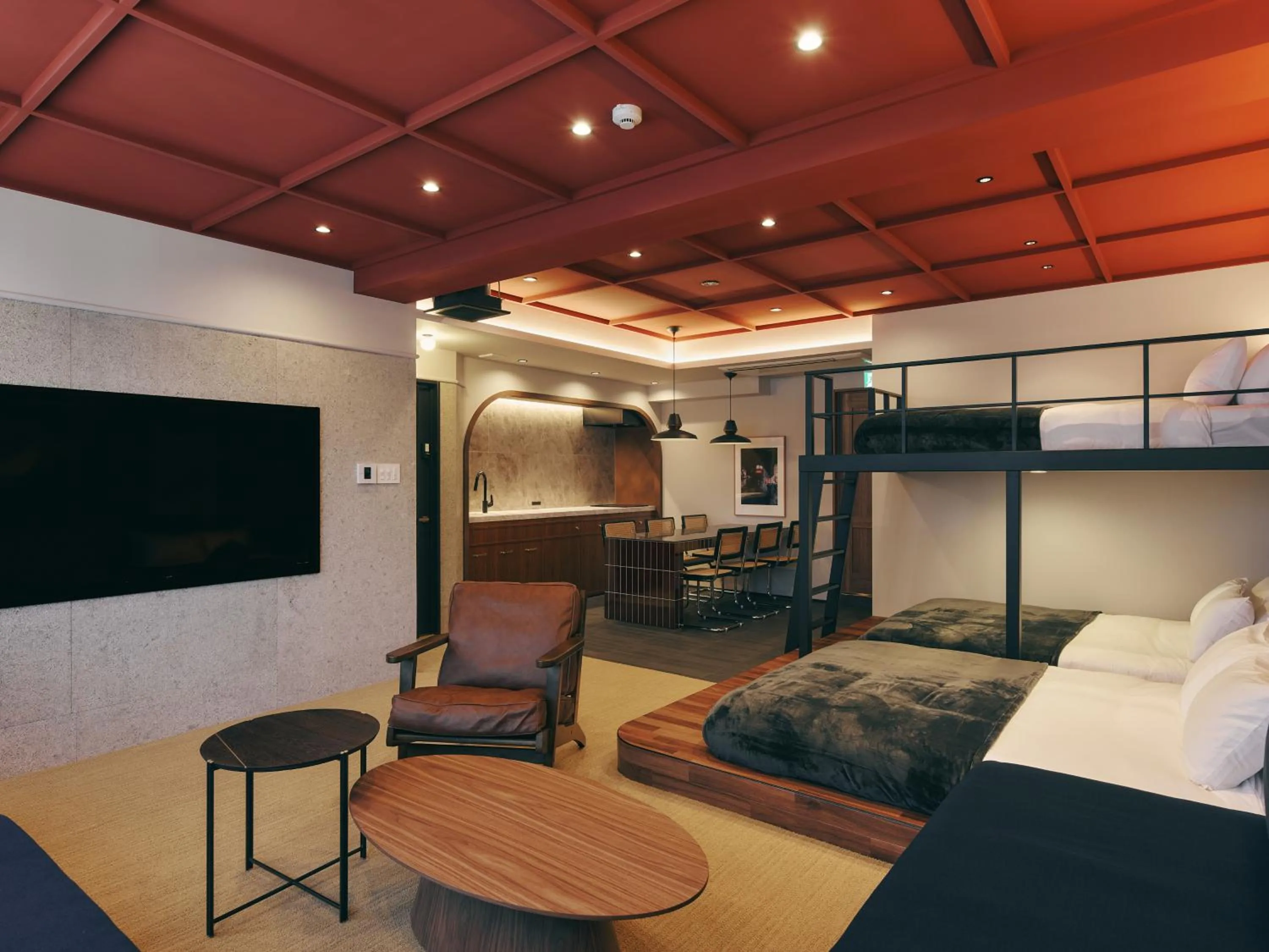 Living room, Bed in illi Mani Shibuya