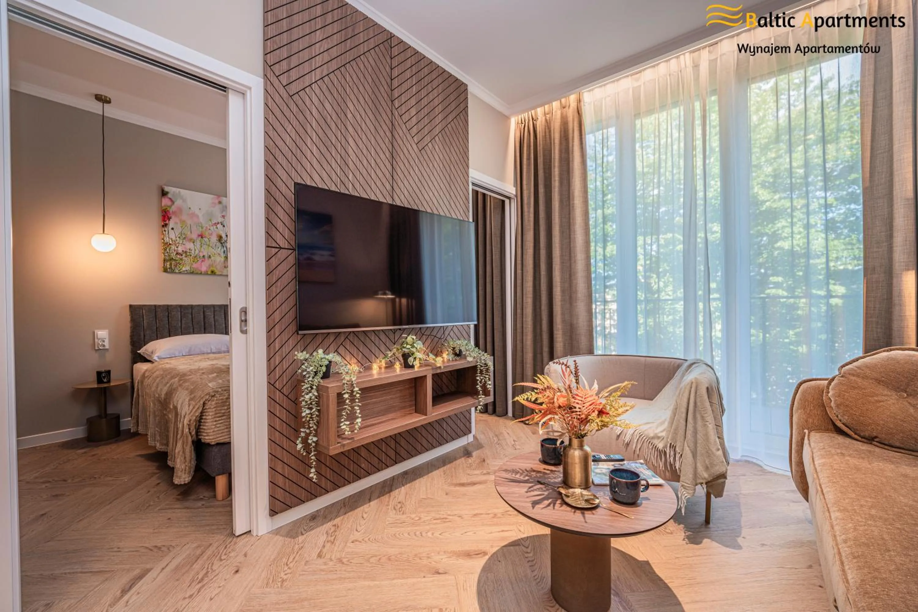 TV and multimedia, Bed in Seaside Garden Apartments & Wellness by Baltic Apartments