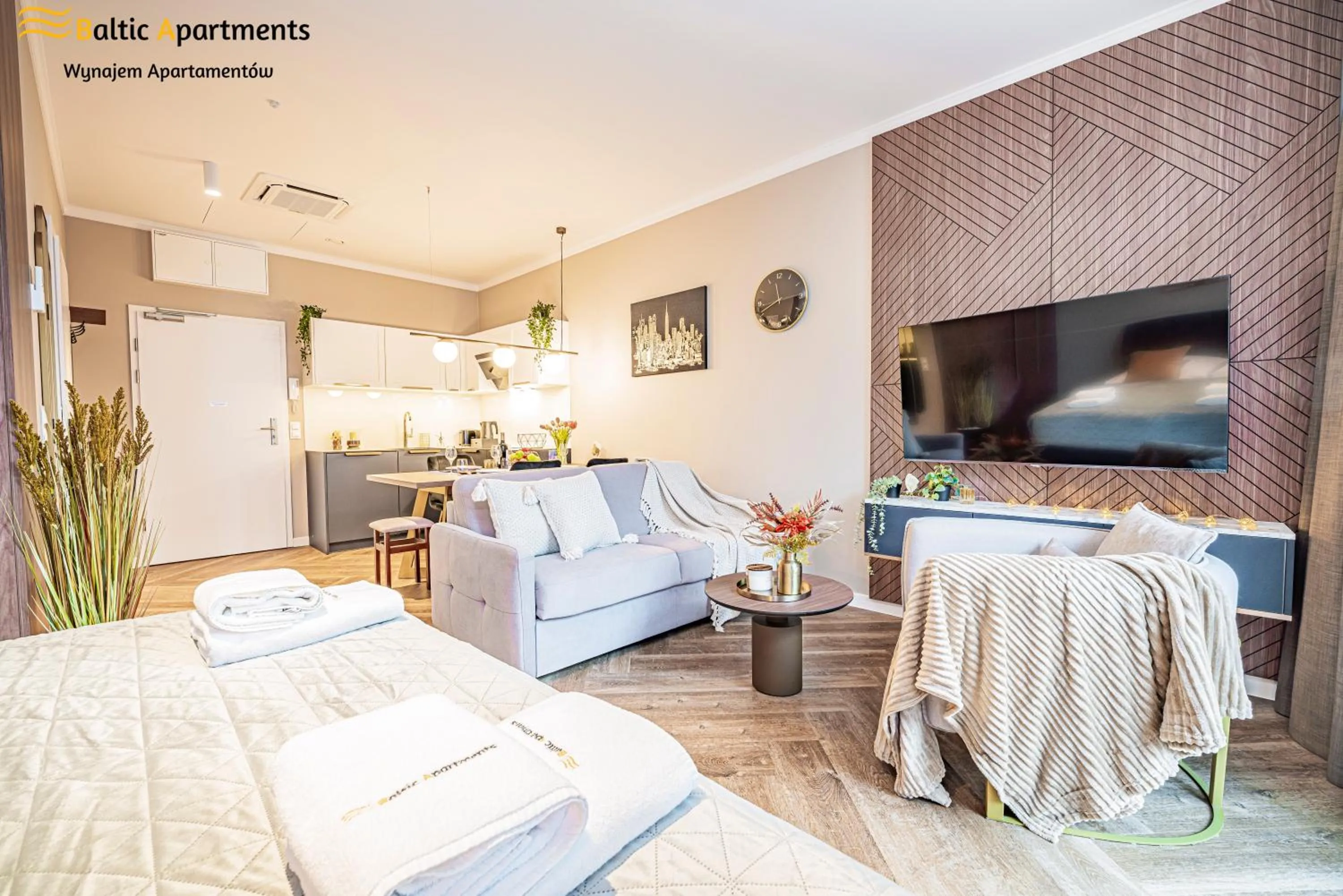 Bed in Seaside Garden Apartments & Wellness by Baltic Apartments