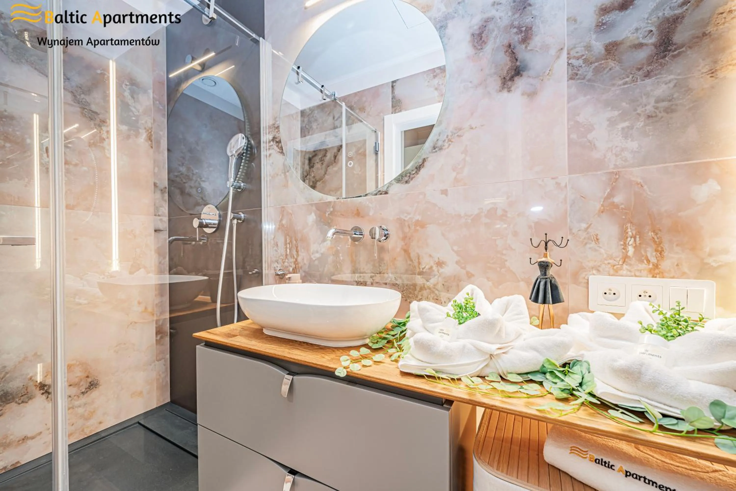 Shower in Seaside Garden Apartments & Wellness by Baltic Apartments