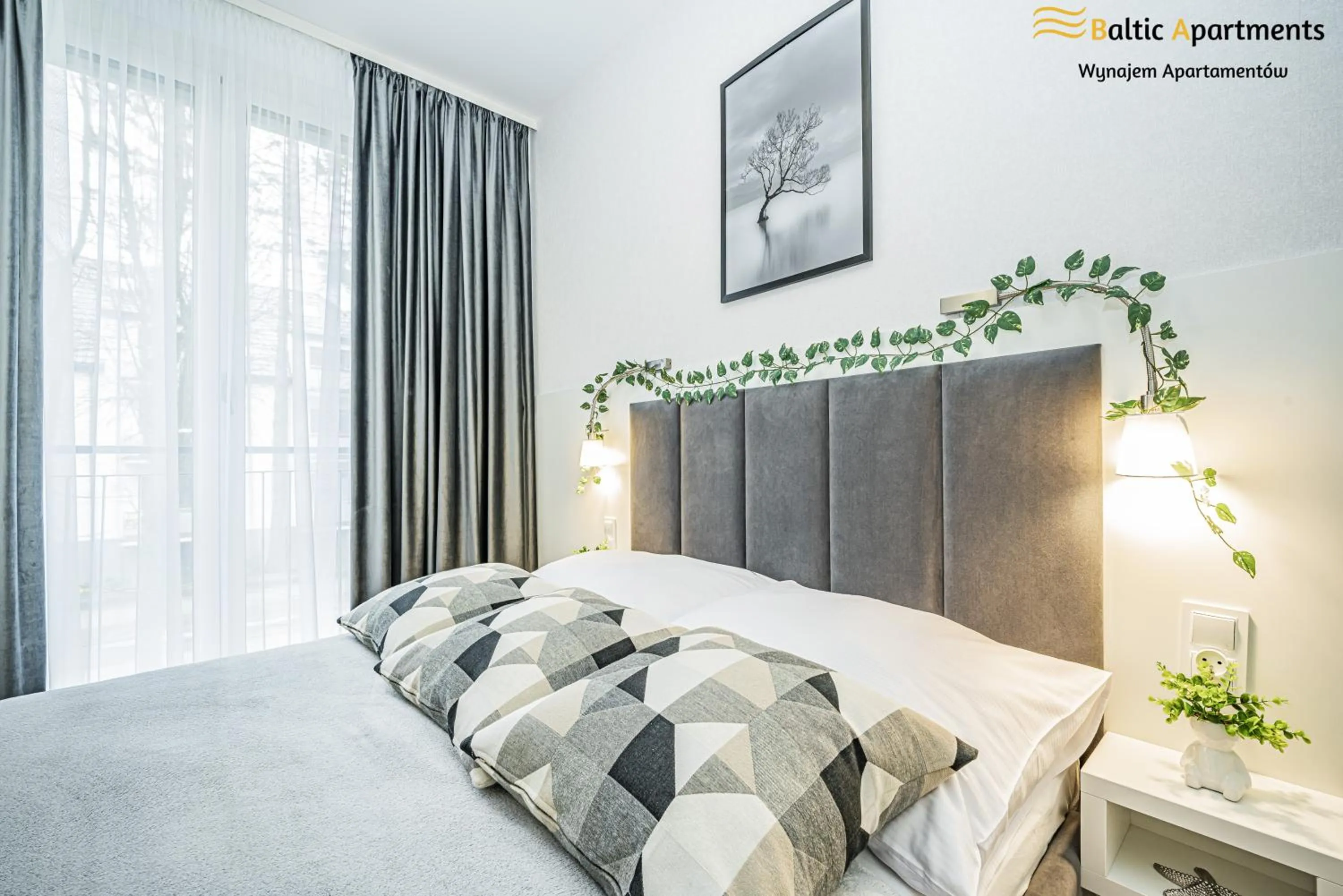 Bed in Seaside Garden Apartments & Wellness by Baltic Apartments