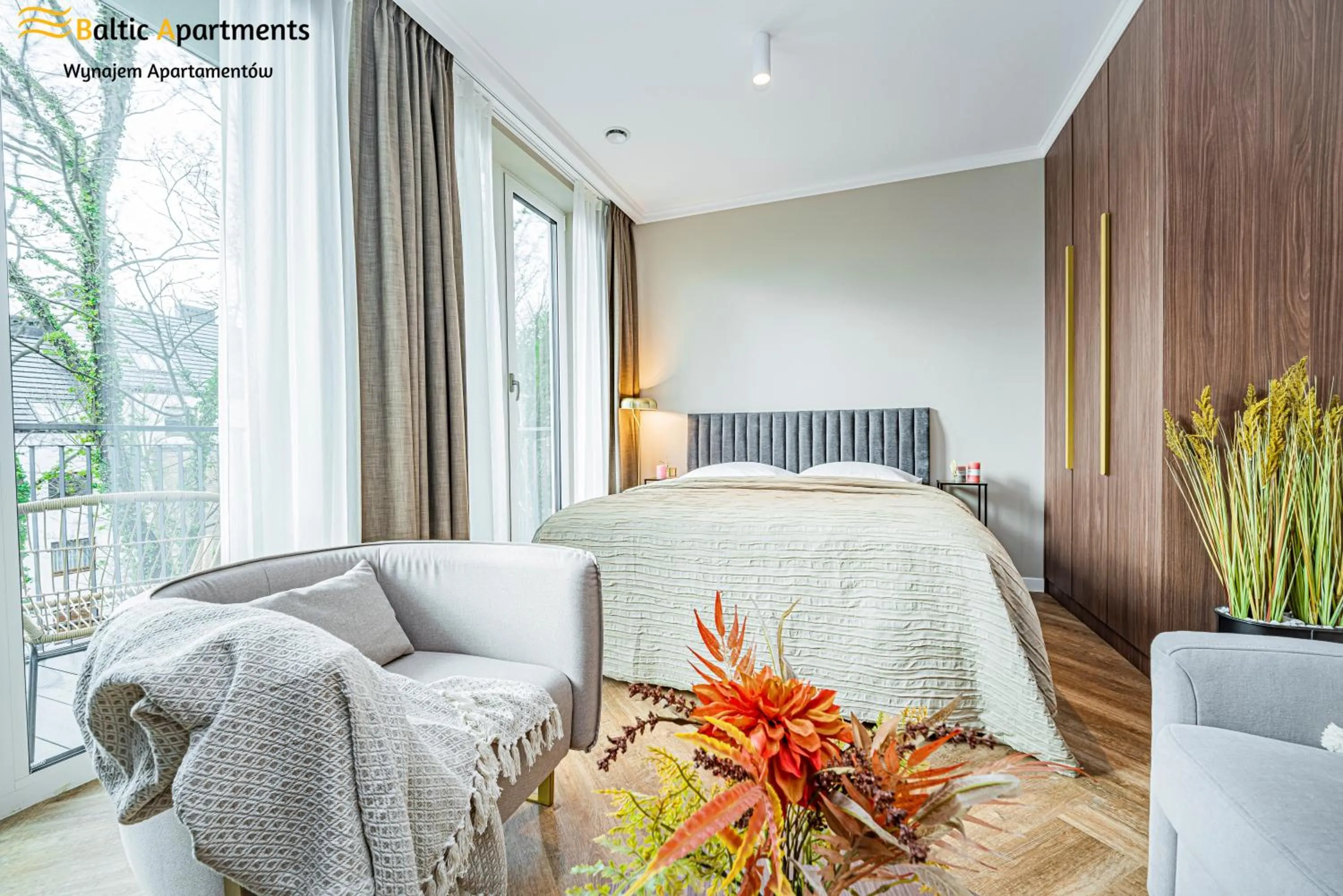 Bed in Seaside Garden Apartments & Wellness by Baltic Apartments