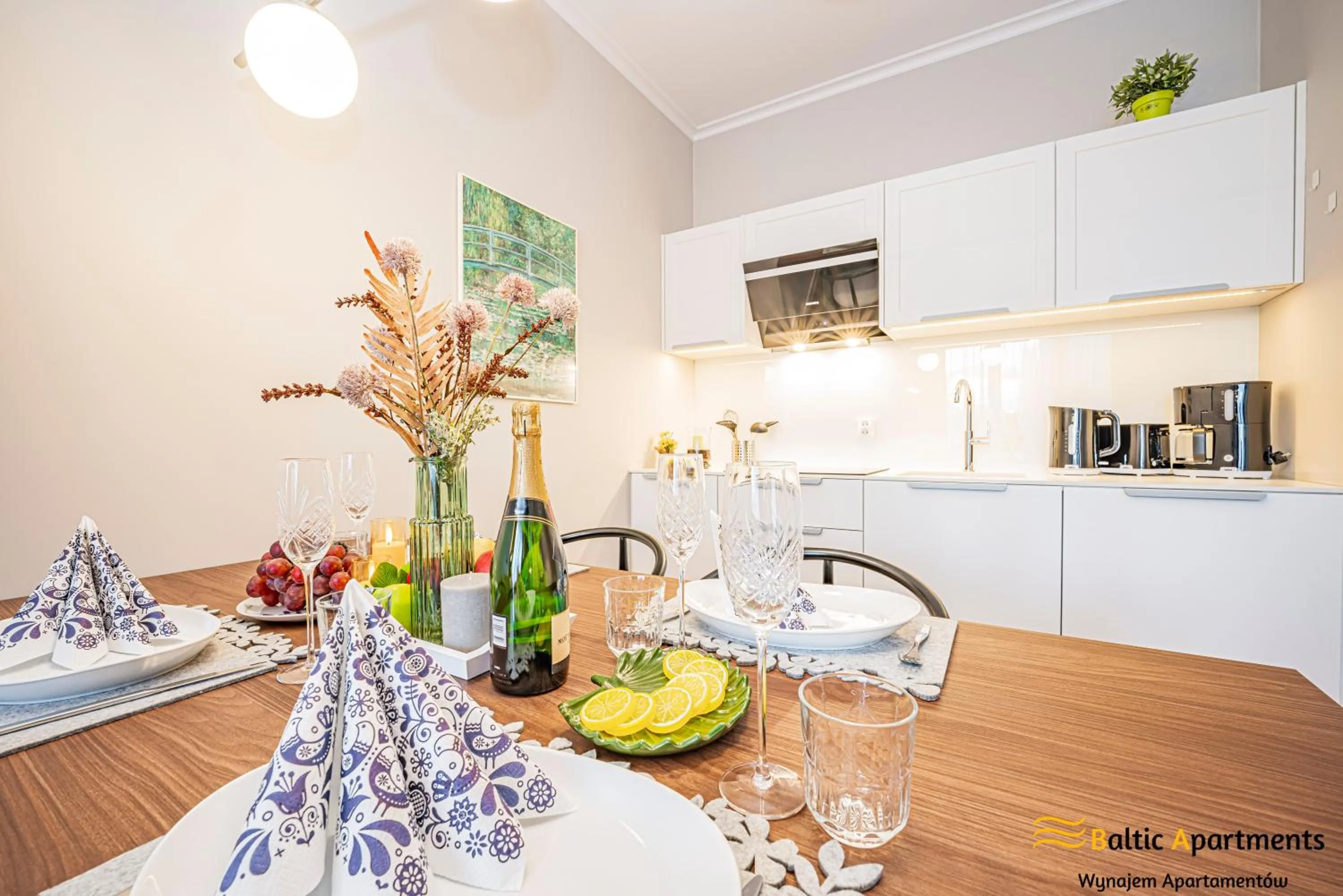 Kitchen or kitchenette in Seaside Garden Apartments & Wellness by Baltic Apartments