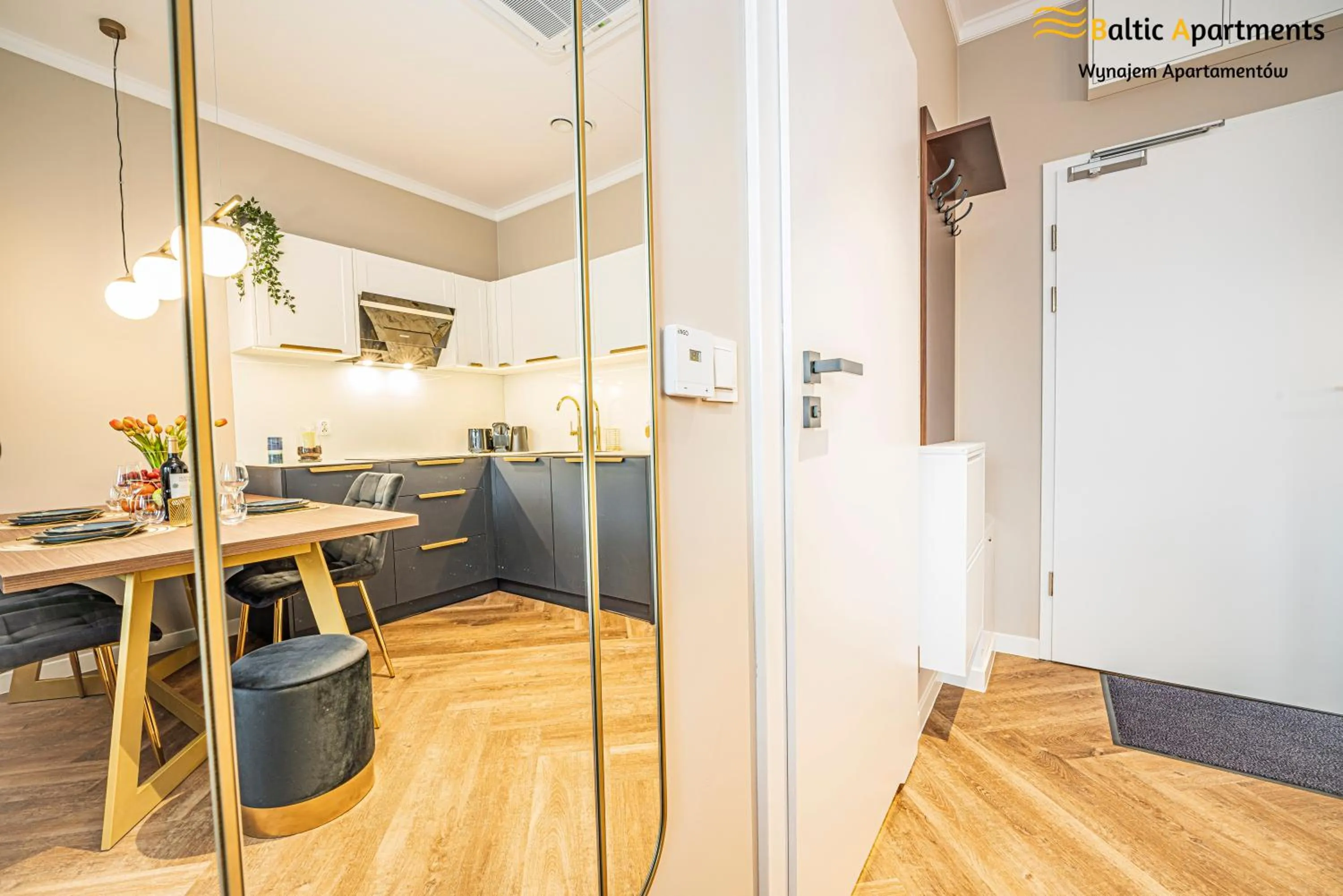 Kitchen or kitchenette in Seaside Garden Apartments & Wellness by Baltic Apartments