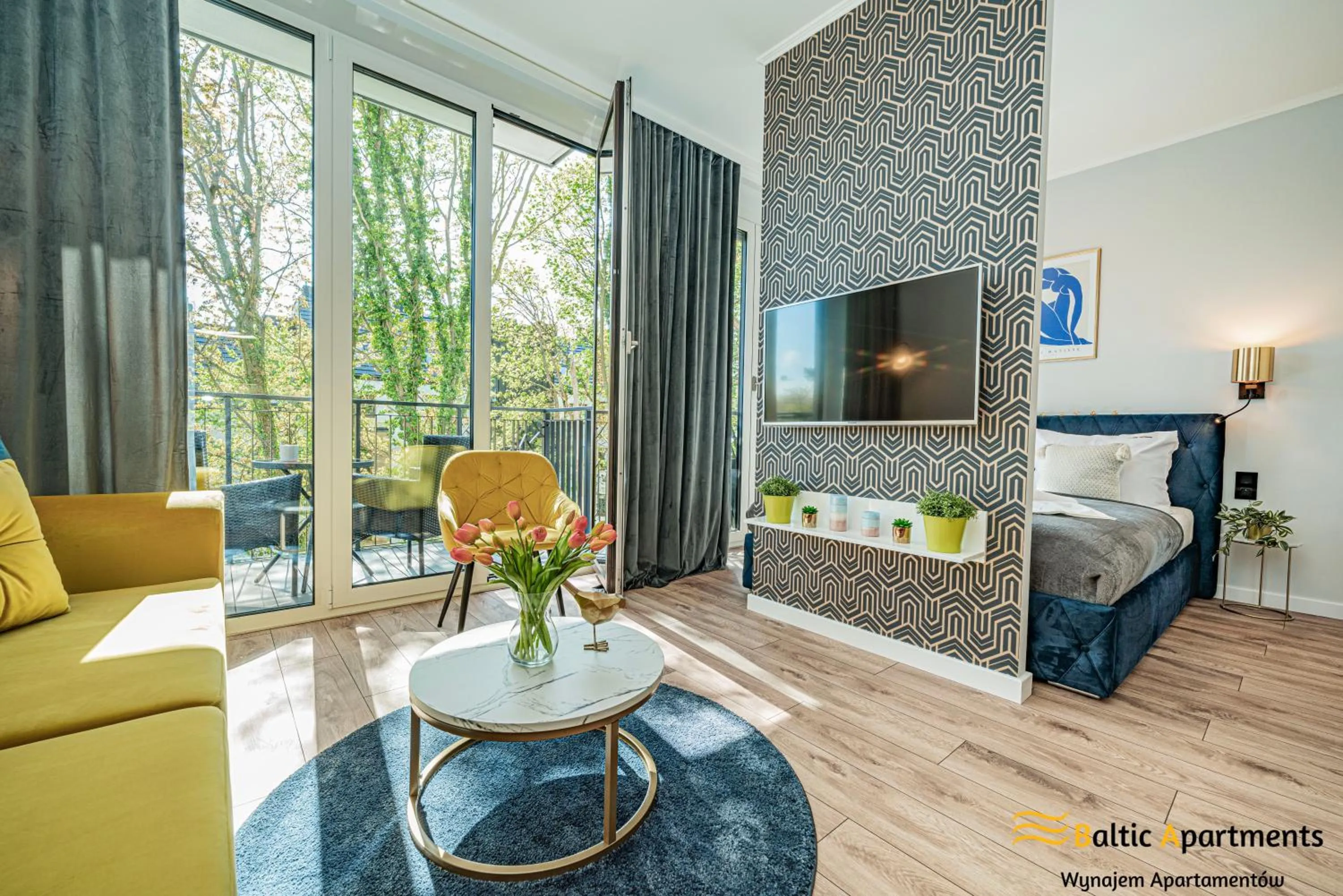 Bed in Seaside Garden Apartments & Wellness by Baltic Apartments