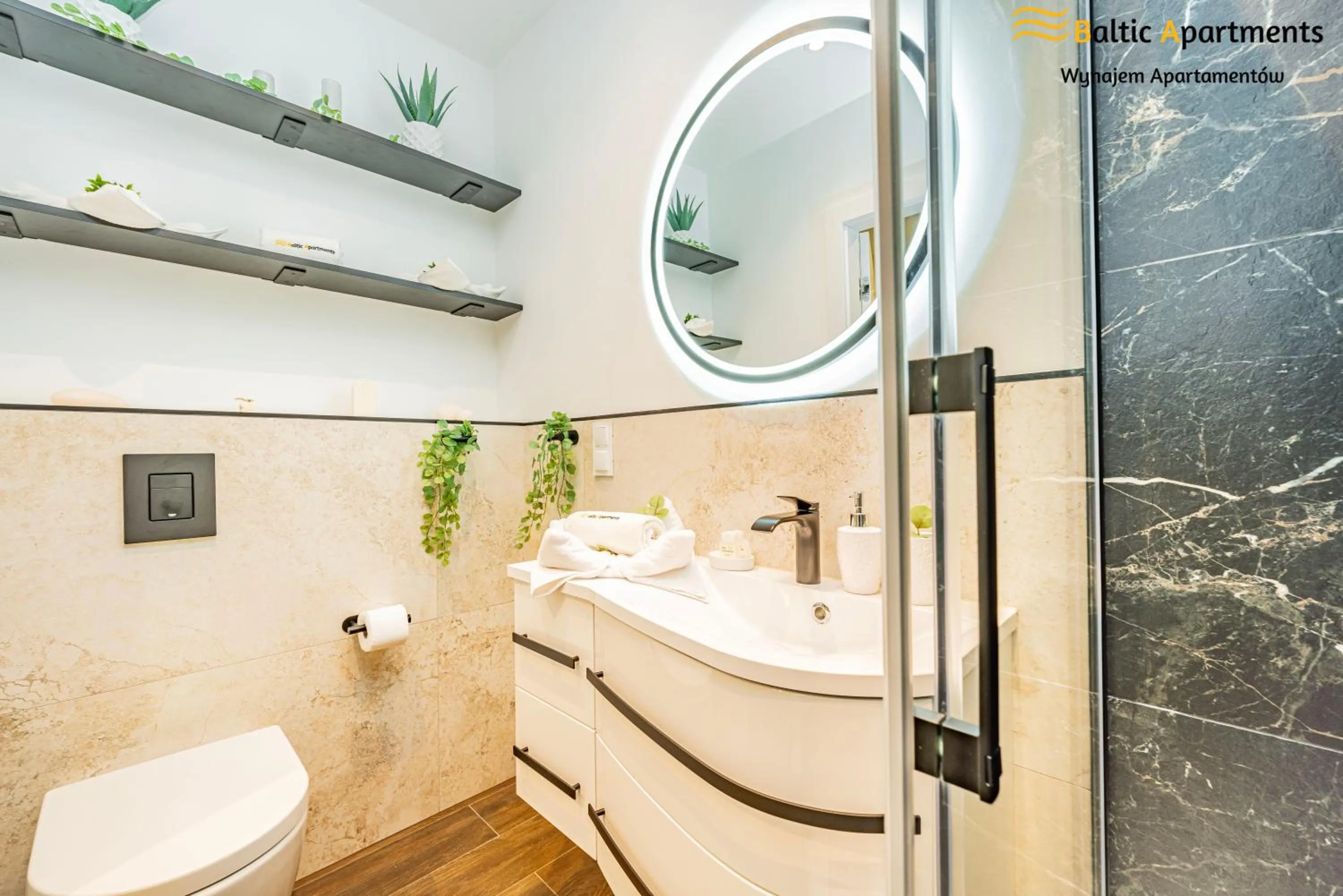 Shower in Seaside Garden Apartments & Wellness by Baltic Apartments