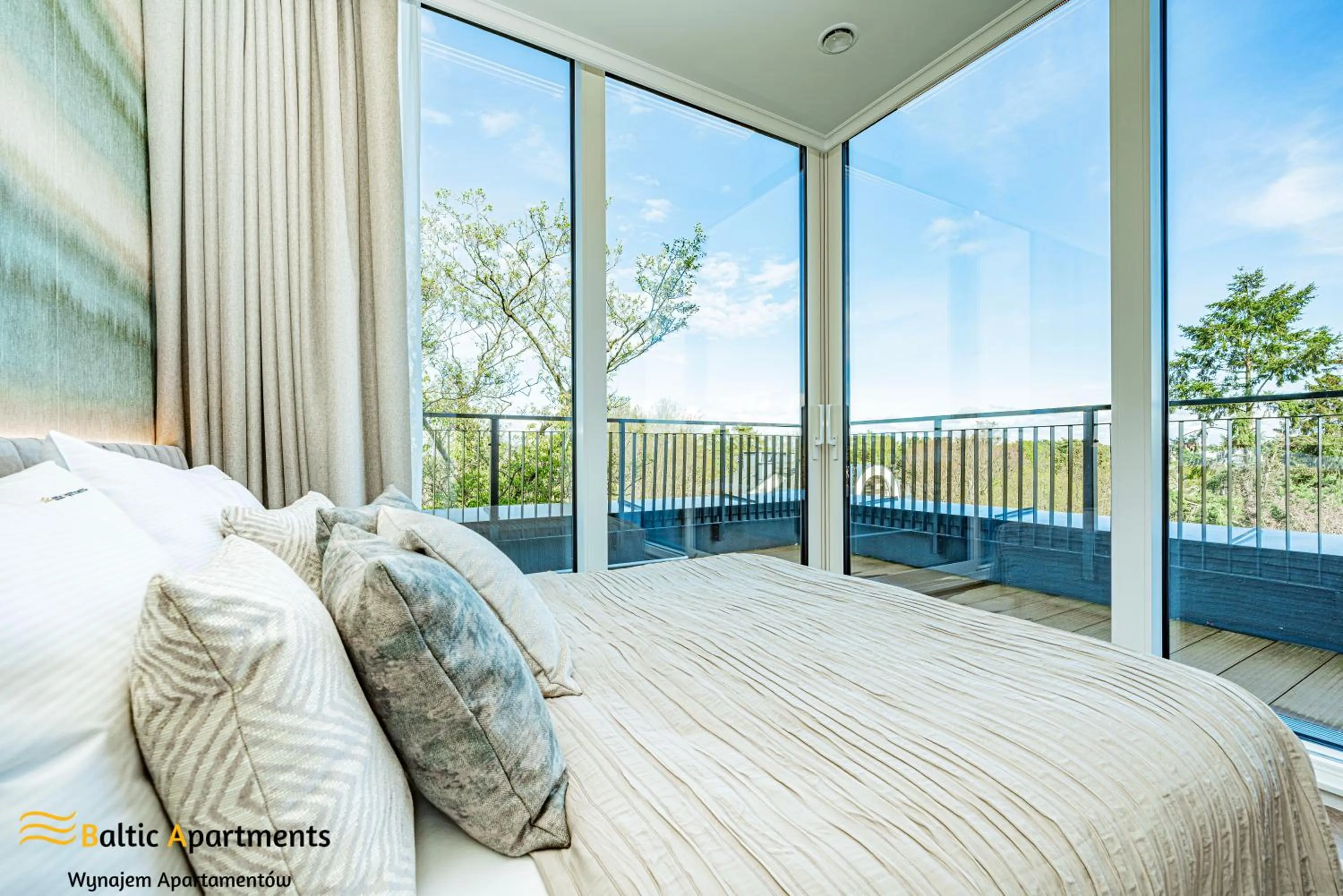 Bed in Seaside Garden Apartments & Wellness by Baltic Apartments