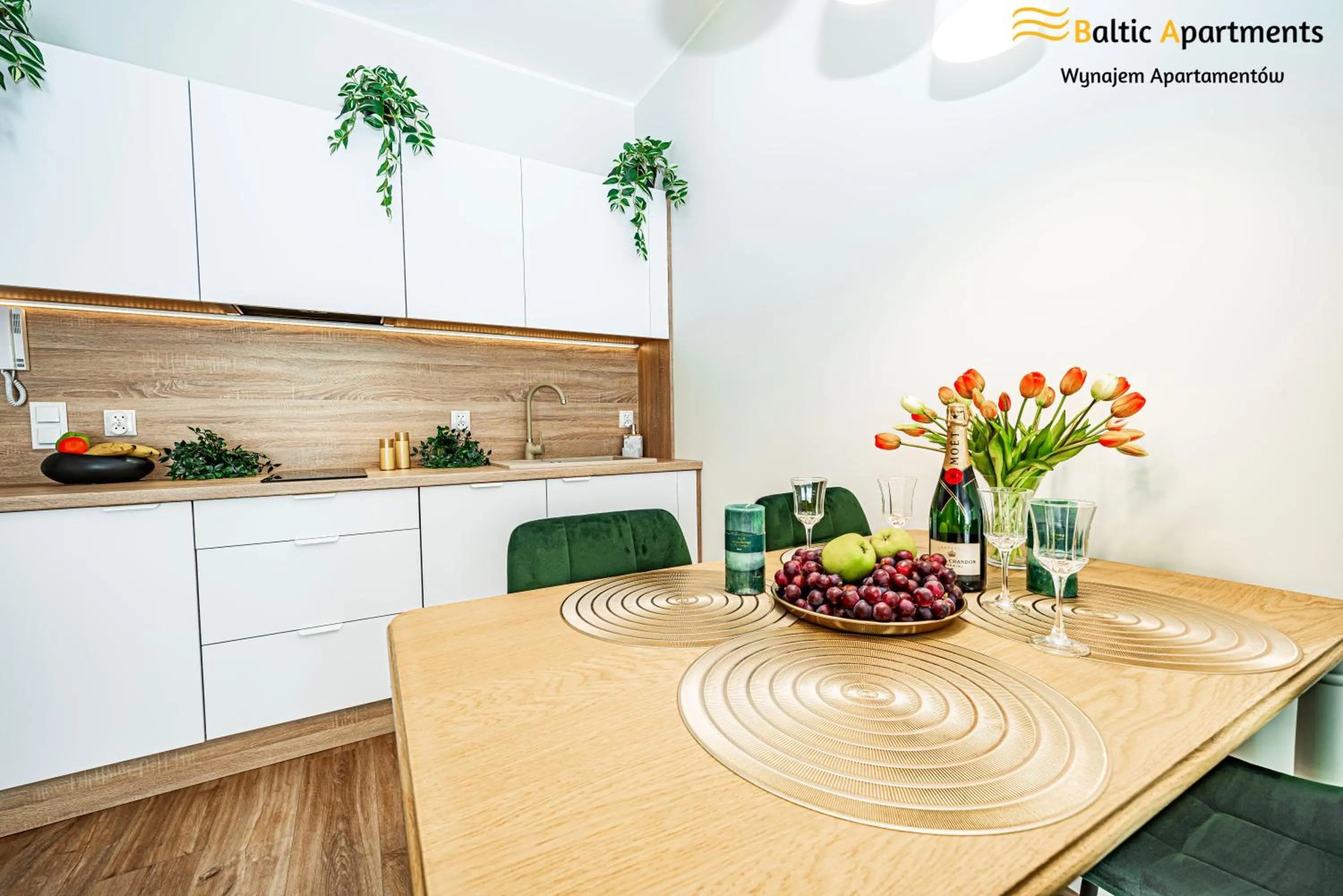 Kitchen or kitchenette in Seaside Garden Apartments & Wellness by Baltic Apartments