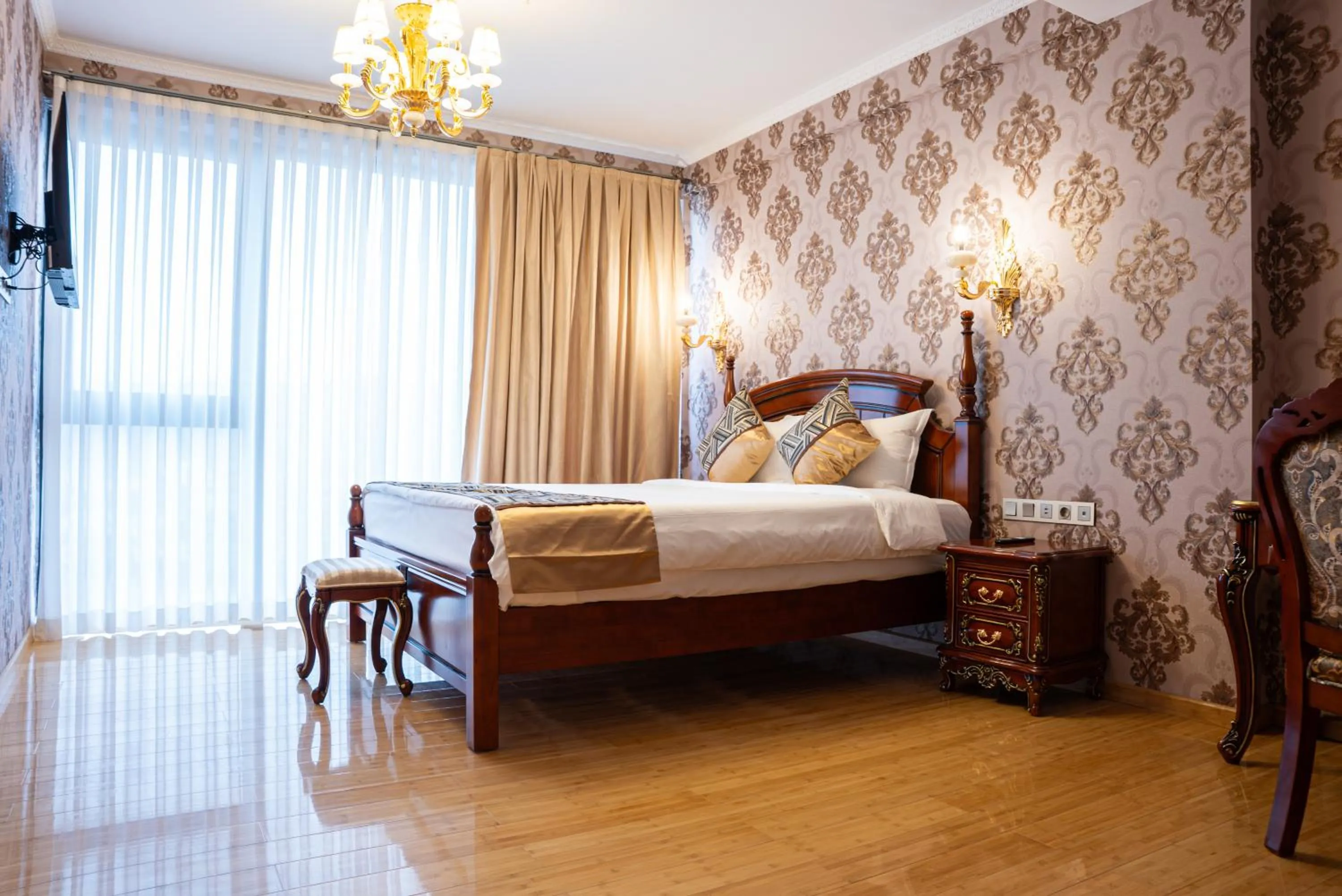 Bed in Panorama Lisi Grand Hotel