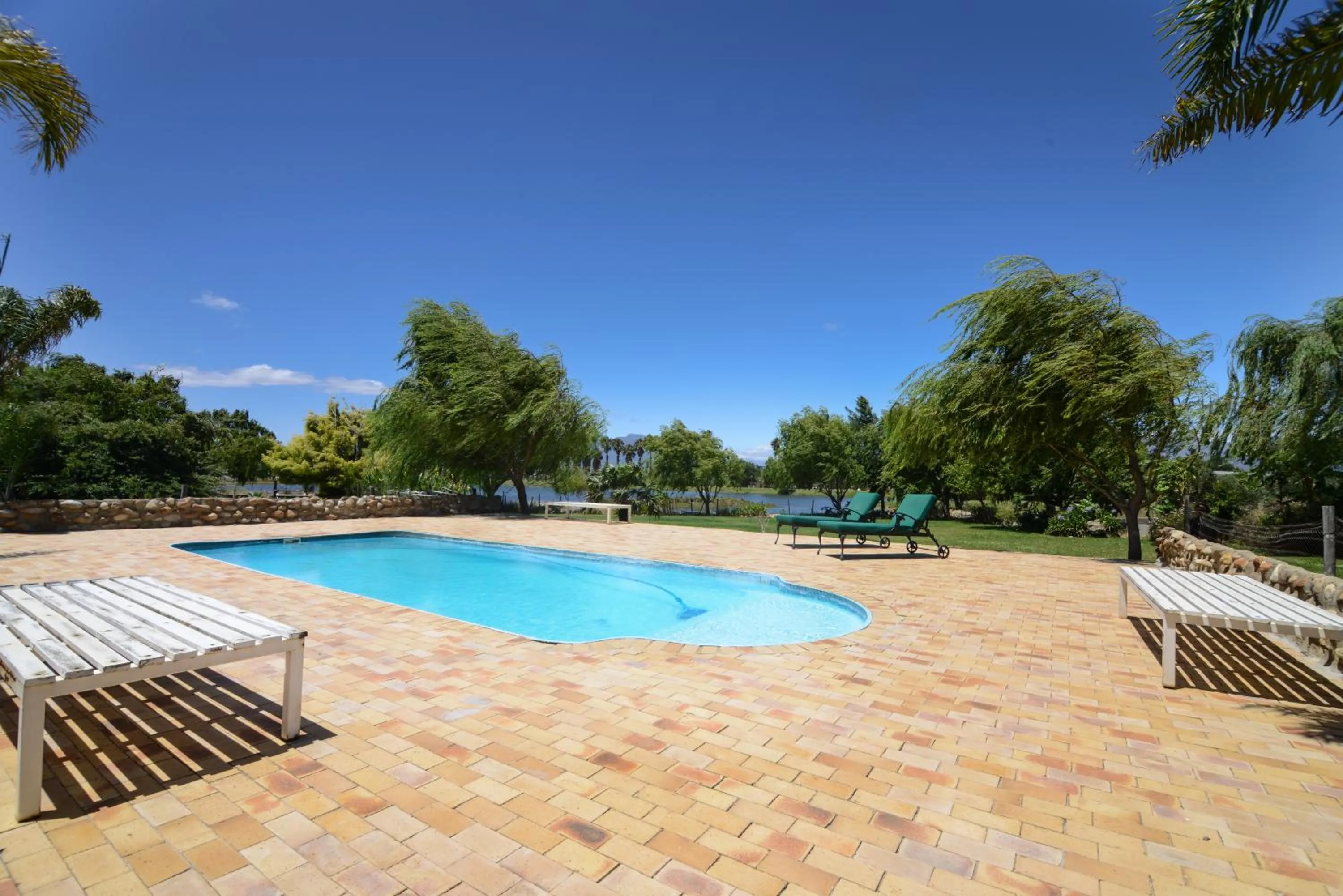 Swimming pool in Skilpadvlei Wine Farm