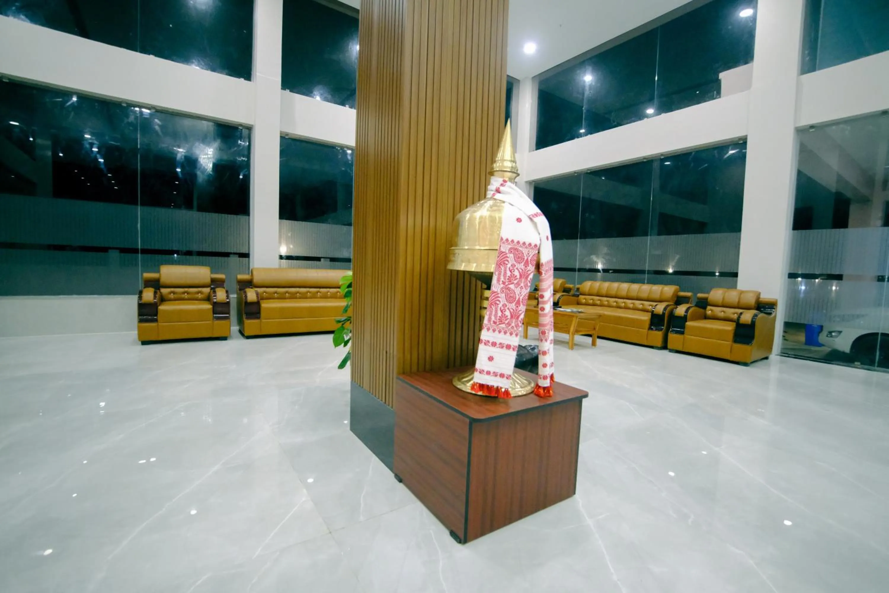Seating area in Finn's Weaver Resort, Kaziranga