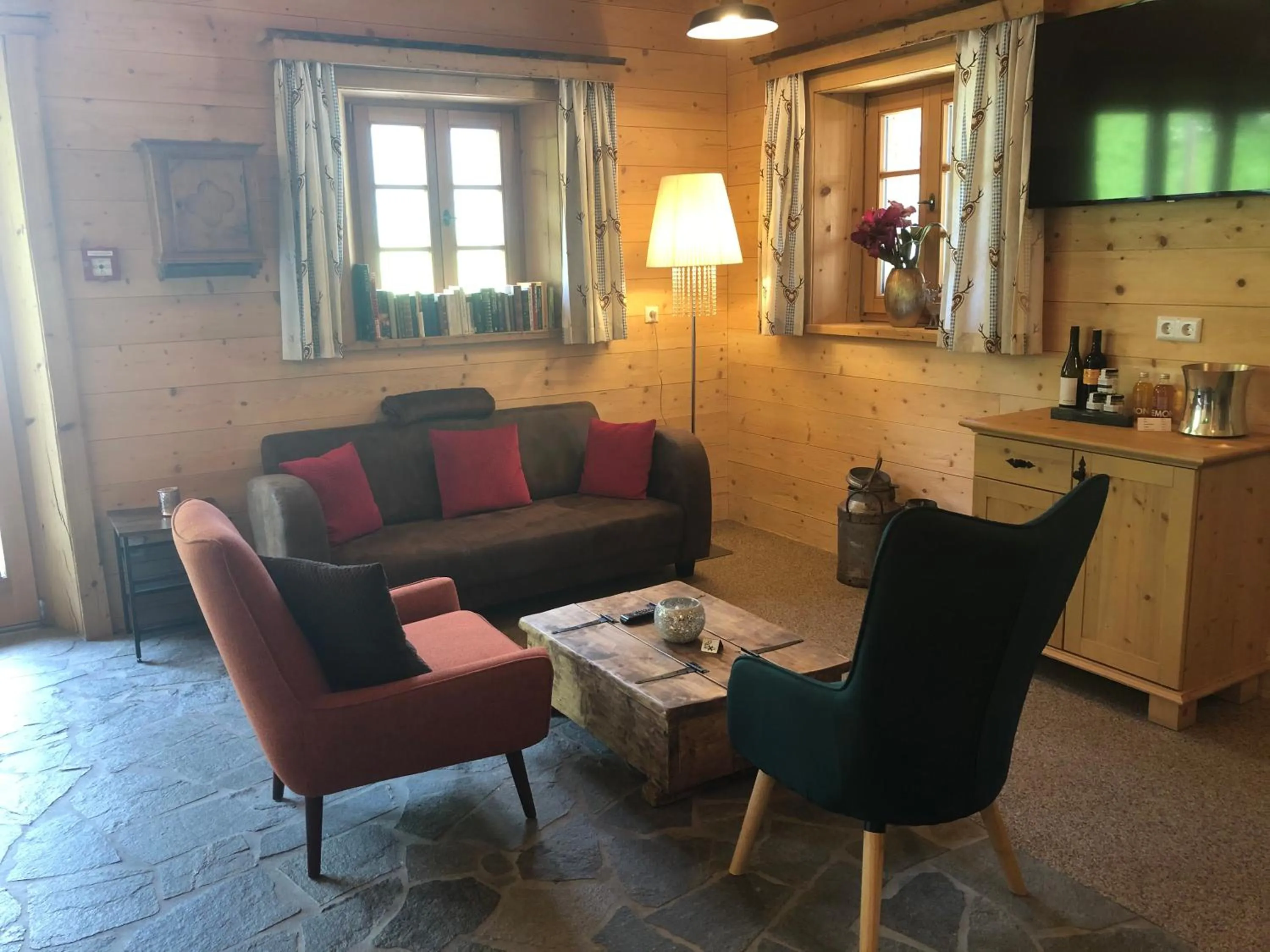 Seating area in Bergdorf Riesner