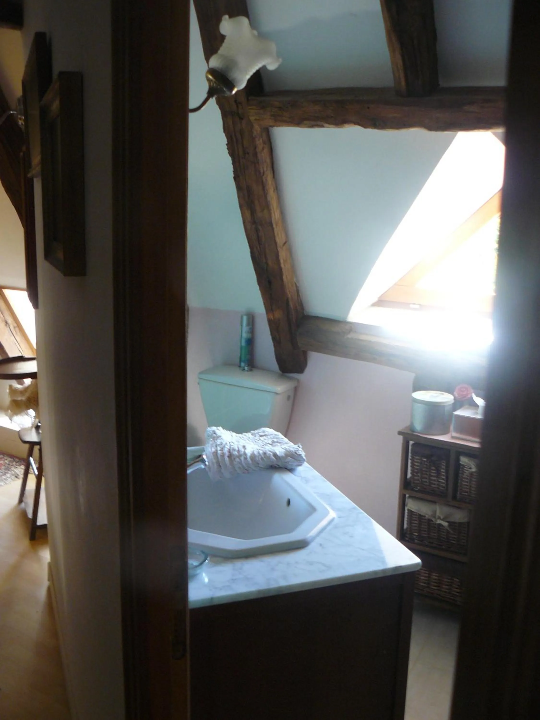 Bathroom, Bed in Chambres d'Hôtes & Gites Pouget
