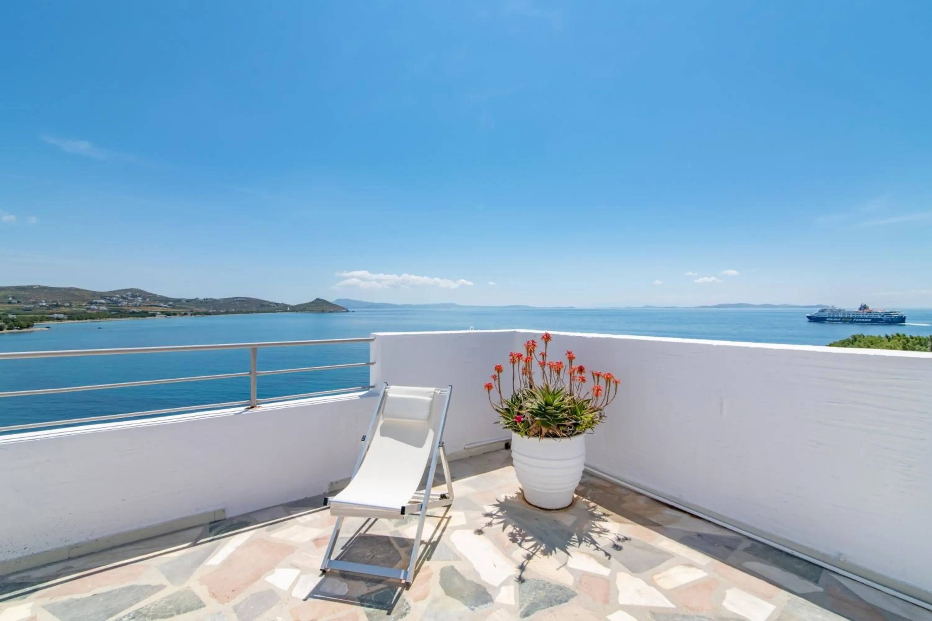 Patio in Agali bay hotel