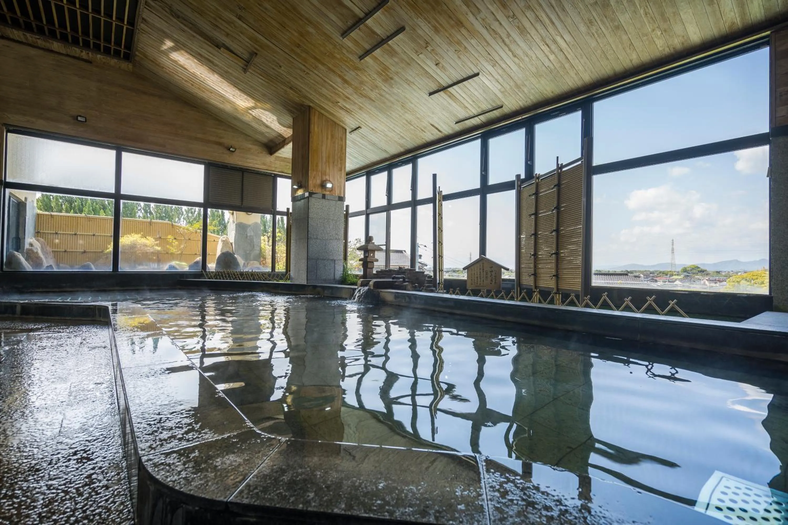 Hot Spring Bath in Hotel Ryutouen