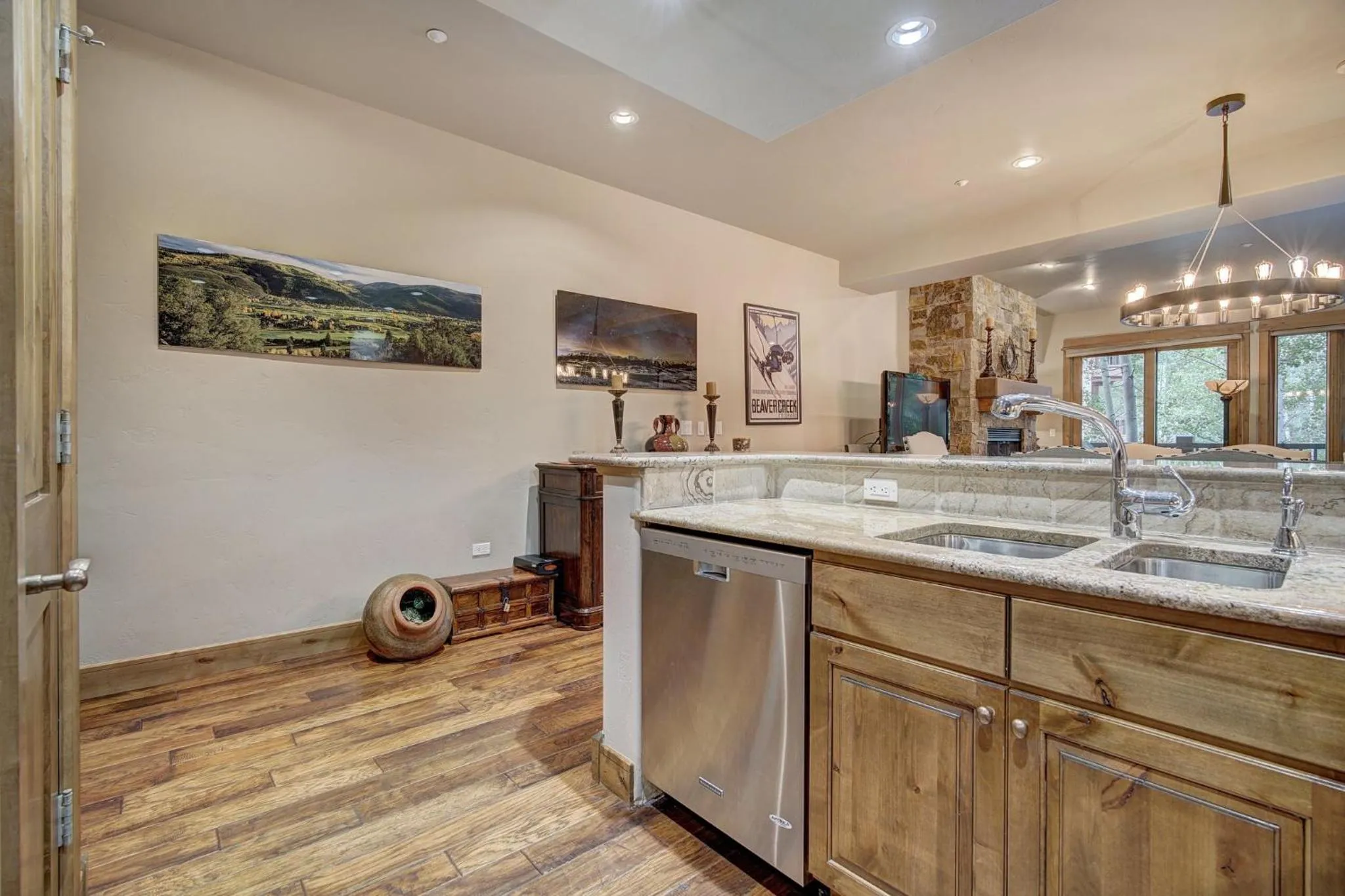 Communal kitchen in Arrowhead Village at Beaver Creek