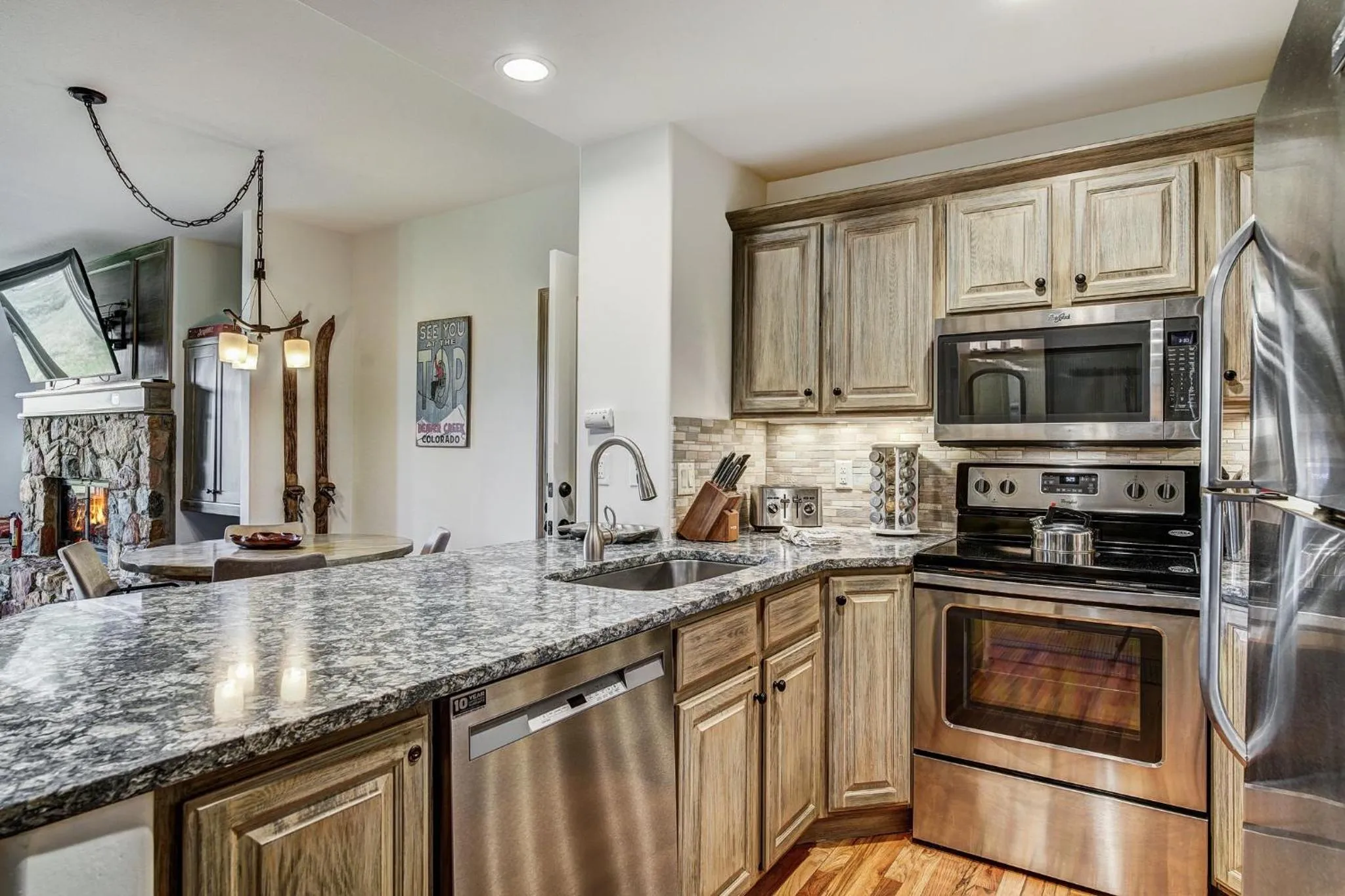 Communal kitchen in Arrowhead Village at Beaver Creek