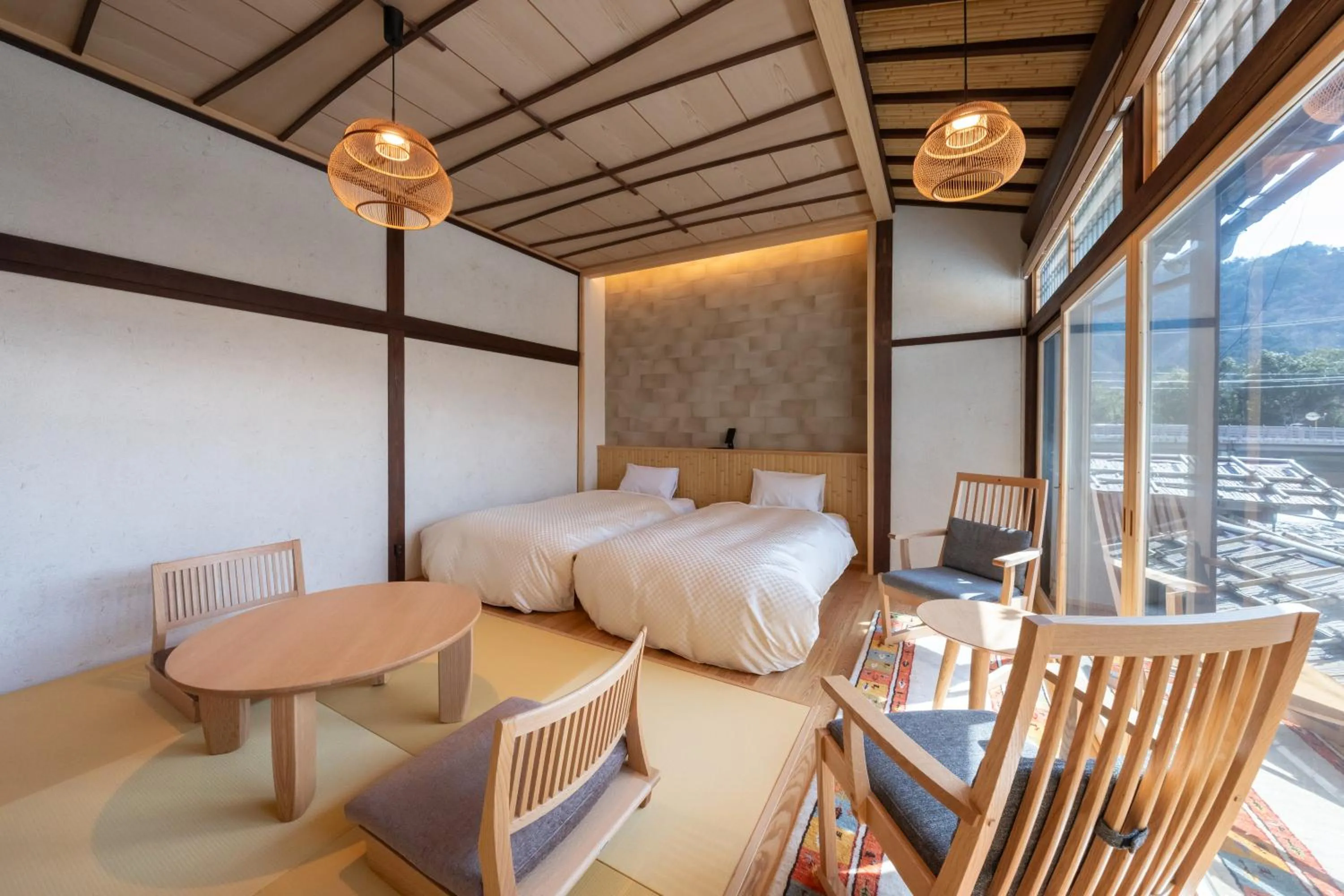 Photo of the whole room, Bed in Okutsusou