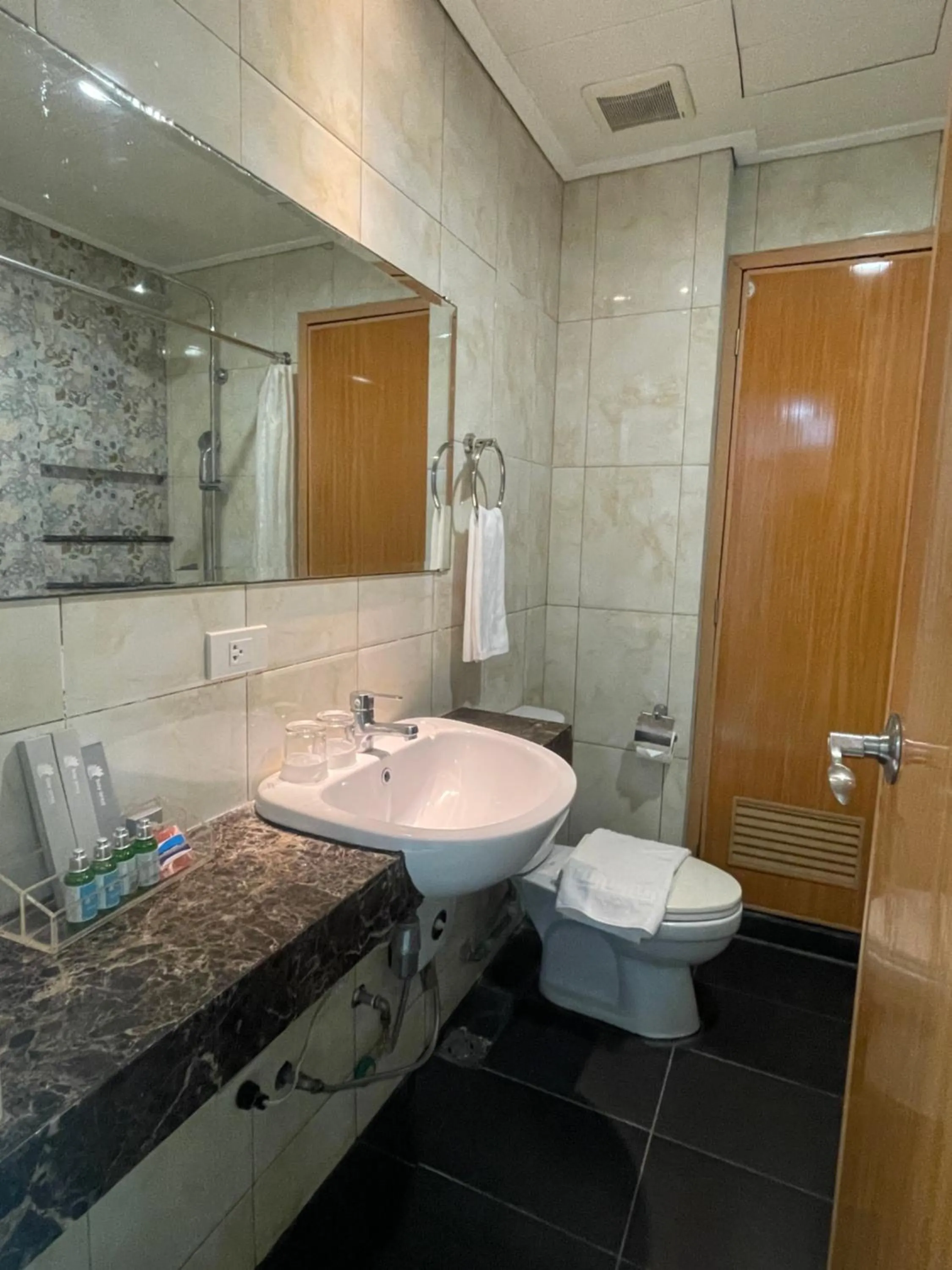 Bathroom in Homes at Bay Area Suites by SMS Hospitality