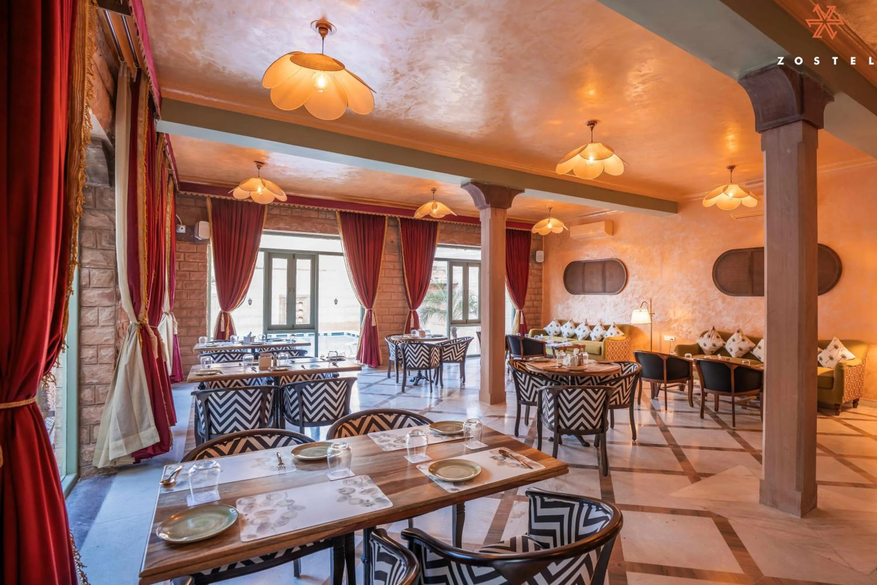 Living room in Zostel Jodhpur, Ratanada